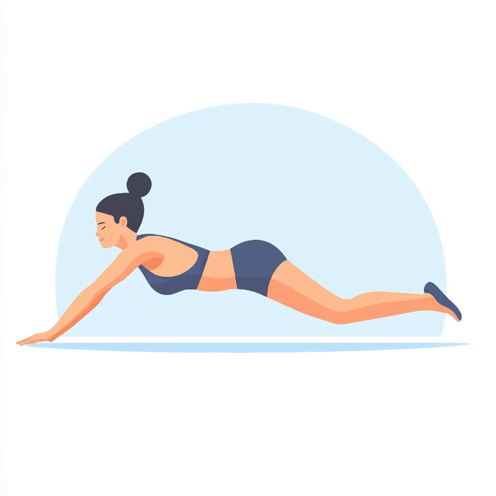 Flat Vector Woman Doing Plank Hip Dips Exercise — free download from Dotvec