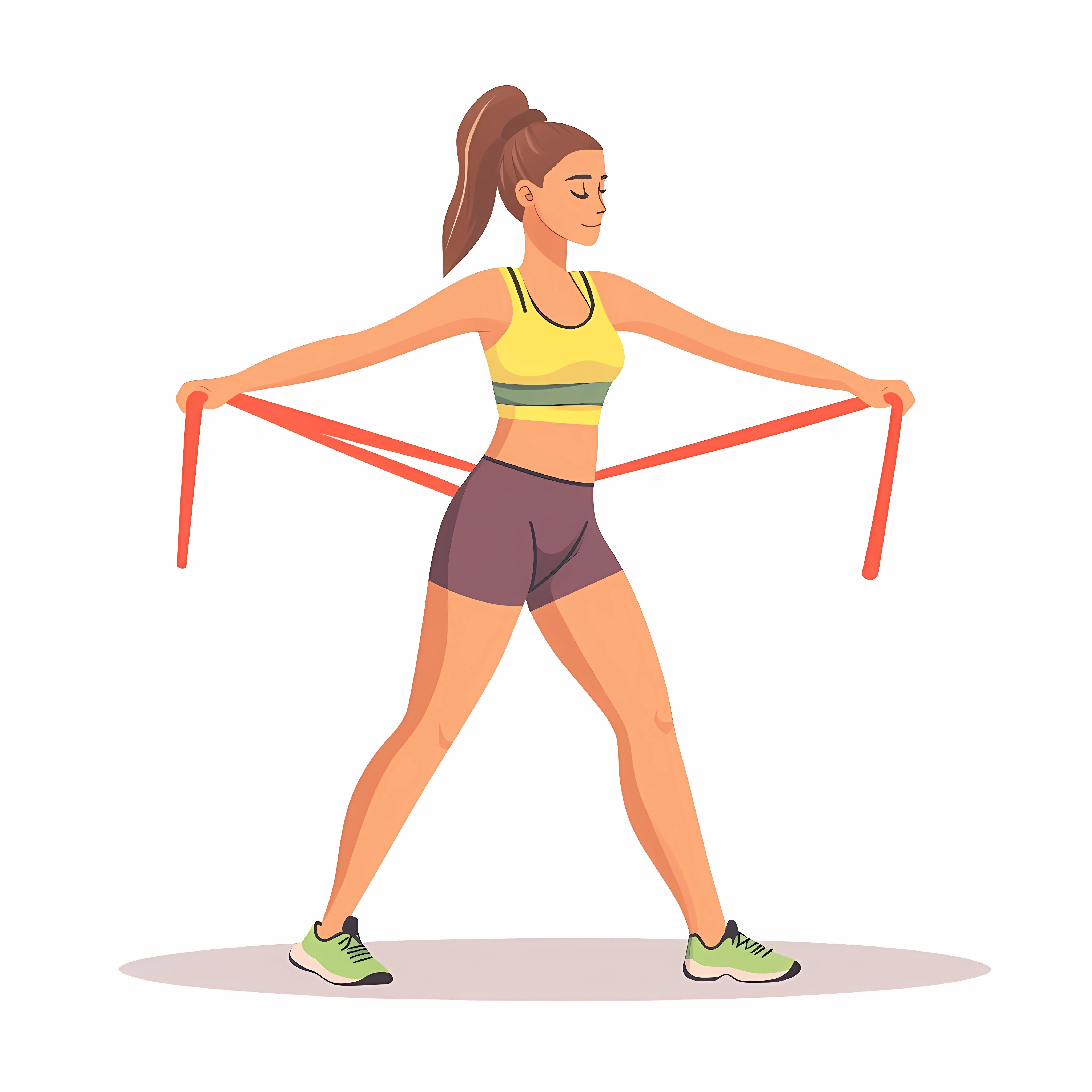 Woman Performing Resistance Band Calf Stretch – free calf image from Dotvec
