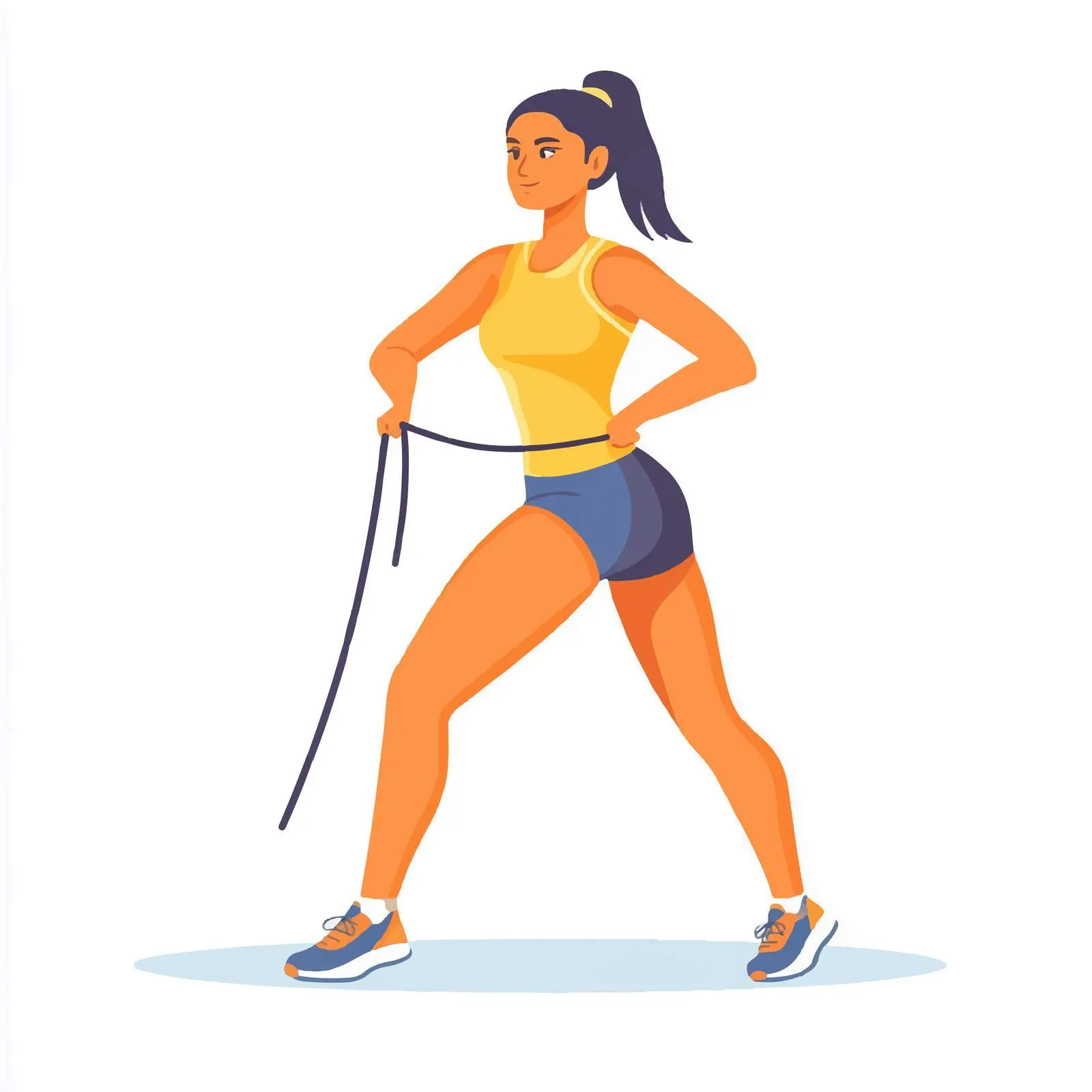 Woman Performing Resistance Band Calf Stretch Vector Art – free calf image from Dotvec