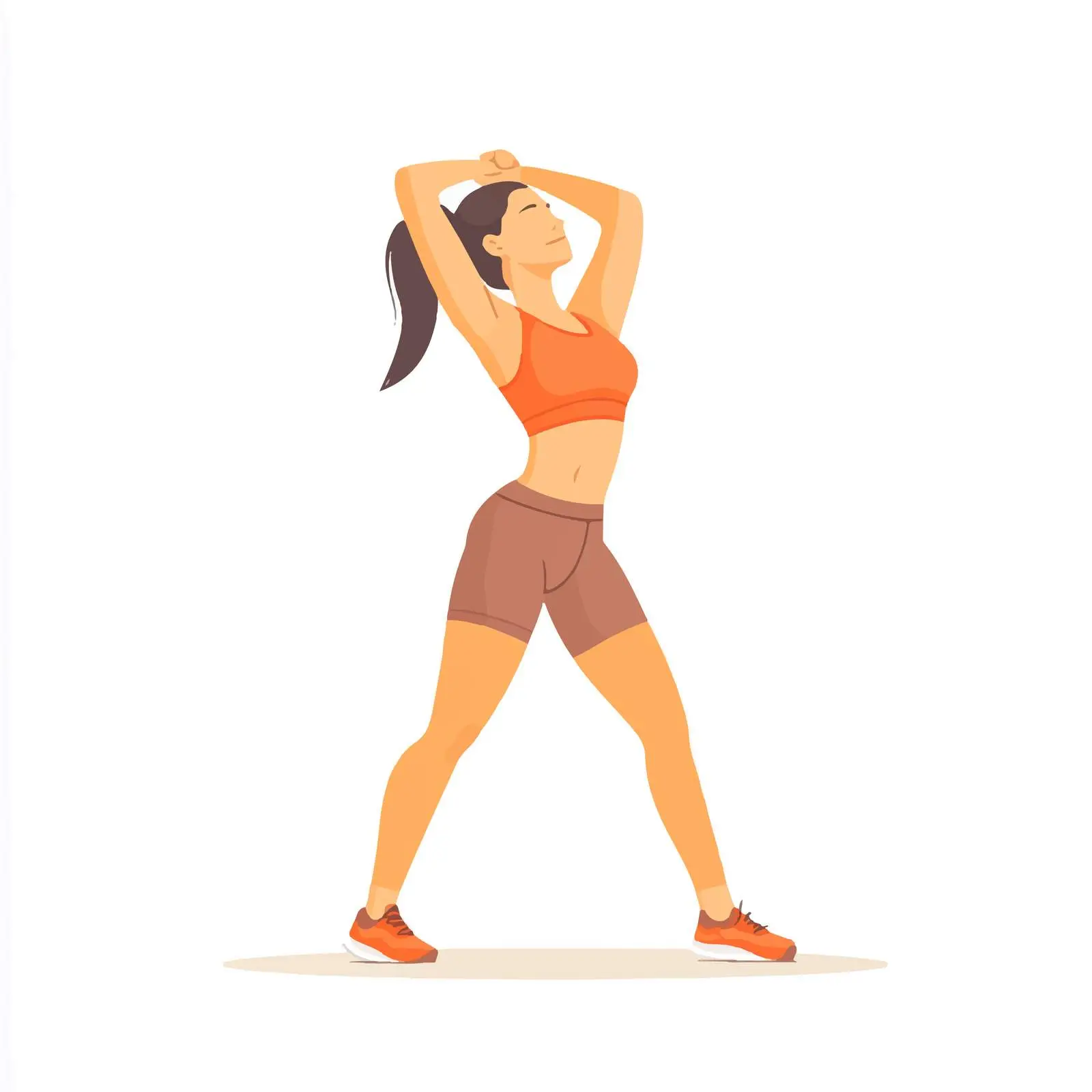 Woman Performing Reverse Shoulder Stretch Exercise — free download from Dotvec