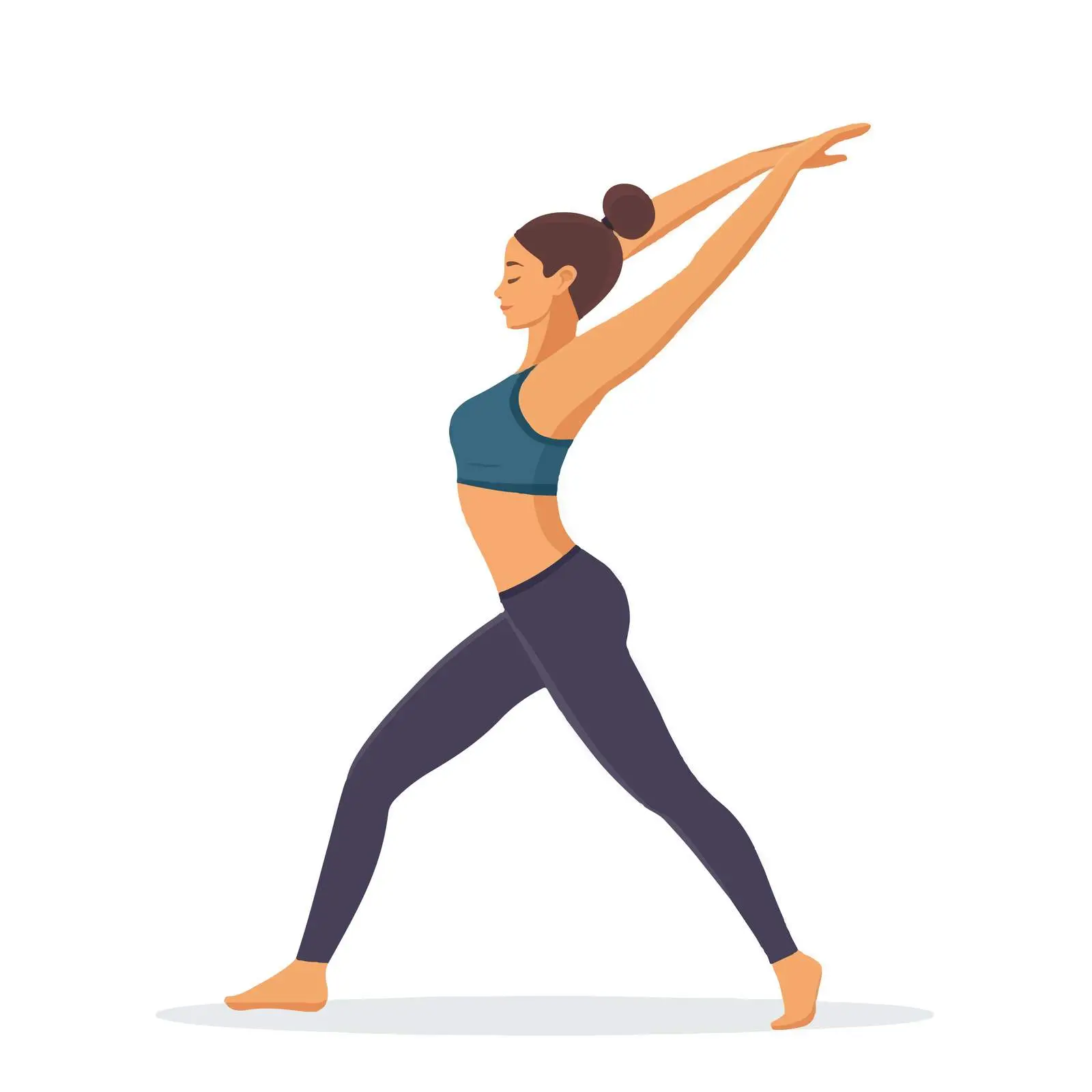 Woman Performing Reverse Shoulder Stretch Exercise Vector — free download from Dotvec