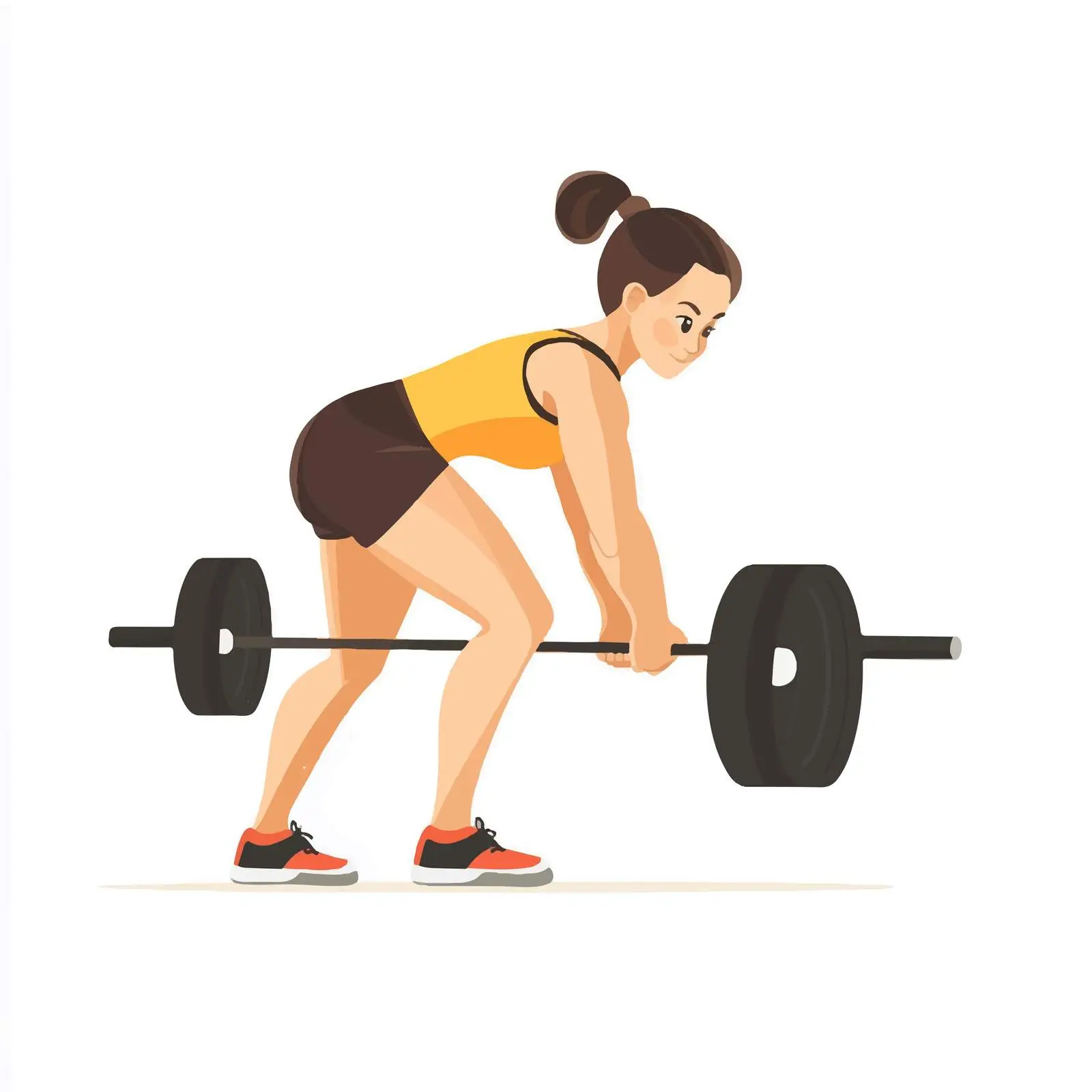 Woman Performing Romanian Deadlift Vector Illustration — free download from Dotvec