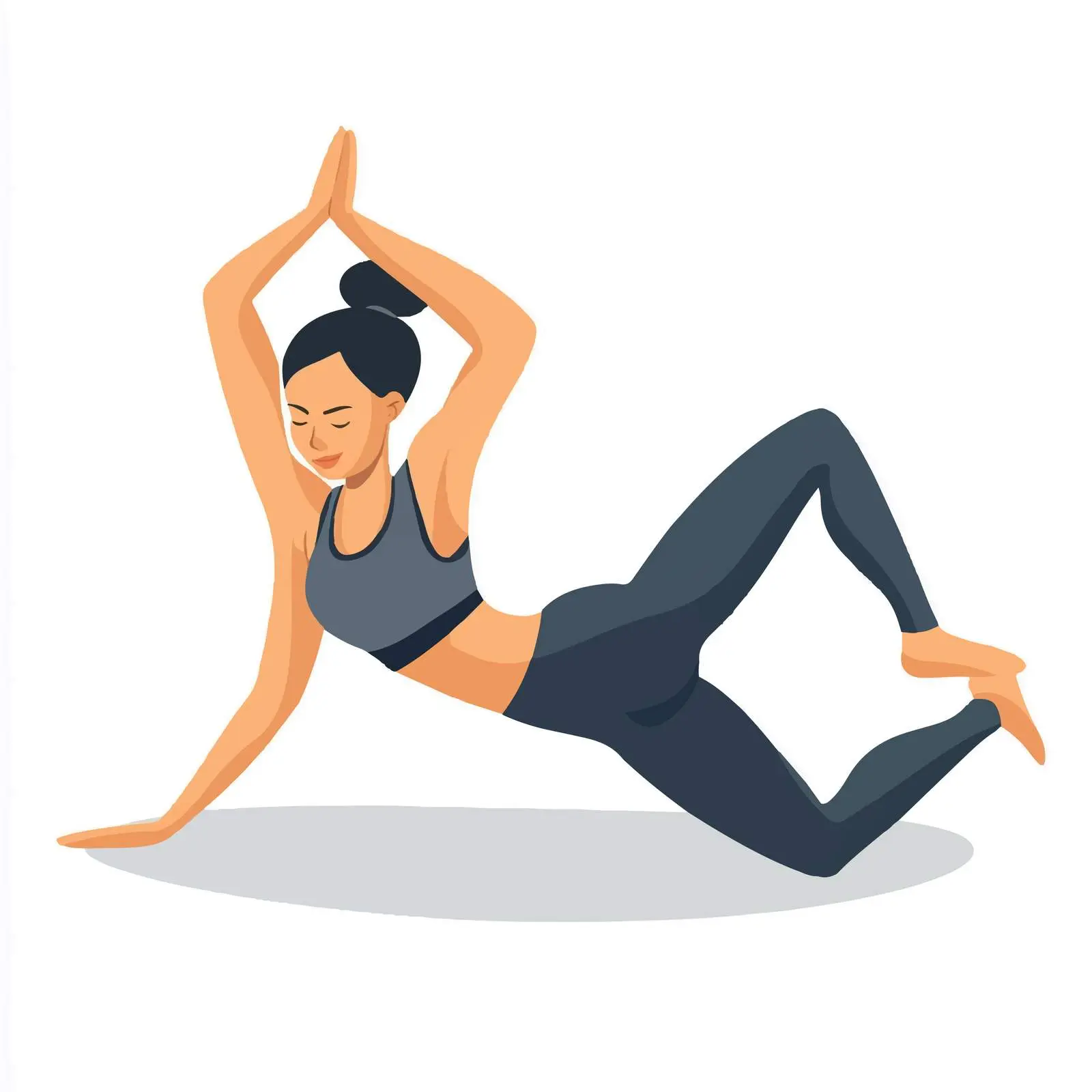 Woman Performing Russian Twists Exercise Illustration — free download from Dotvec