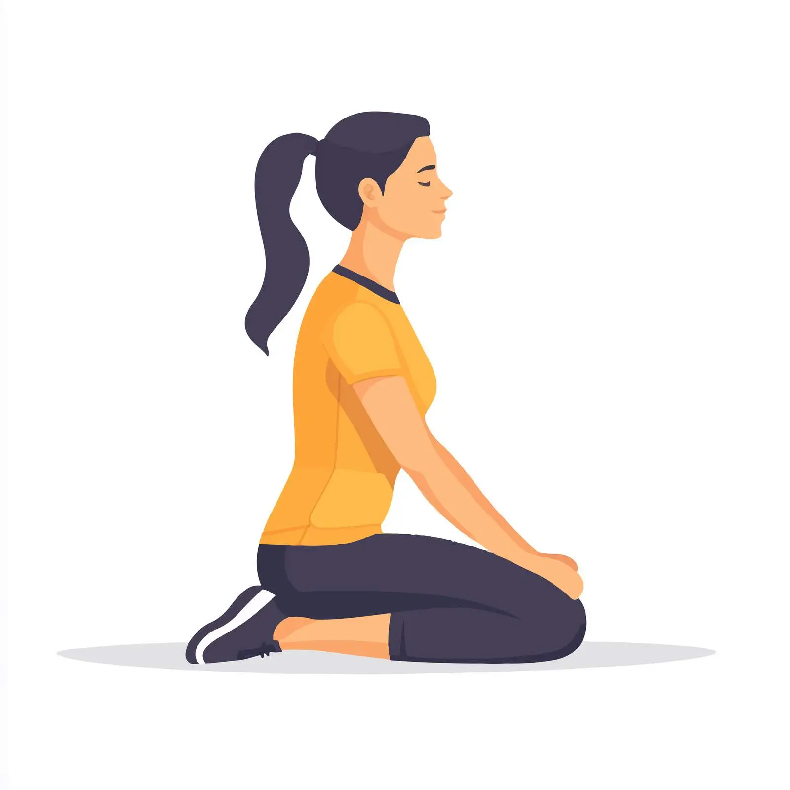 Woman Performing Seated Knee Lifts Exercise — free download from Dotvec