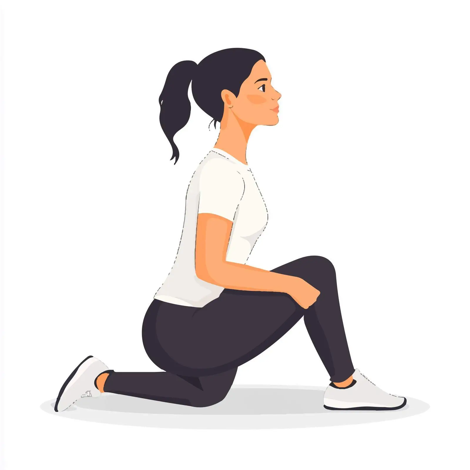 Woman Performing Seated Knee Lifts Exercise — free download from Dotvec