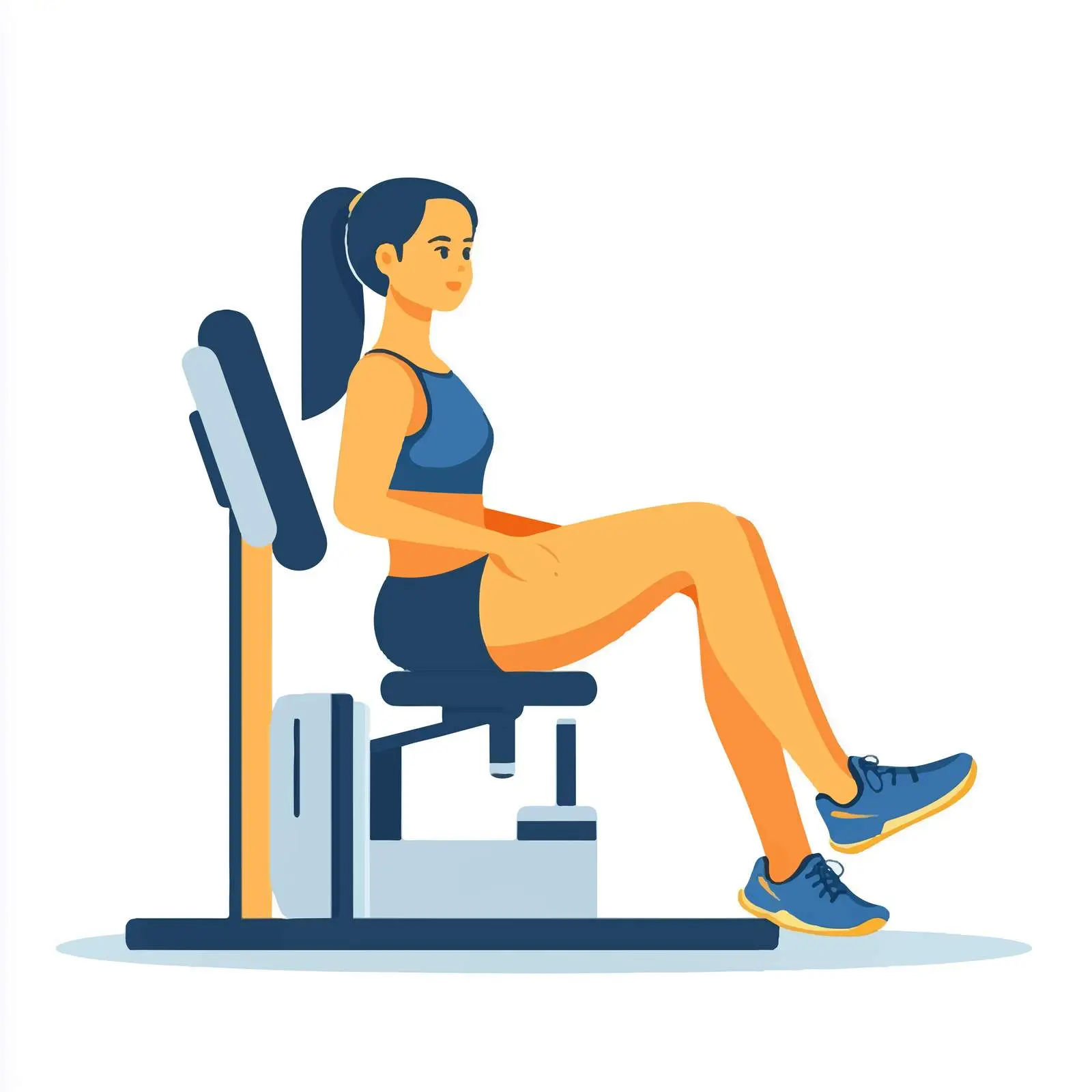 Woman Performing Seated Leg Extension Exercise — free download from Dotvec