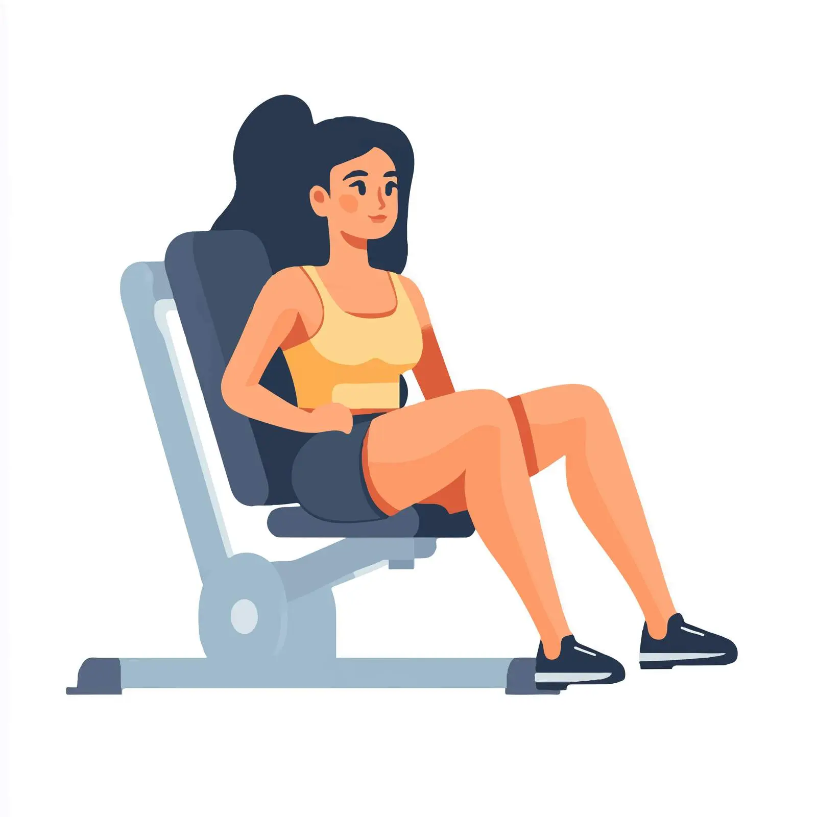 Woman Performing Seated Leg Extension Exercise — free download from Dotvec