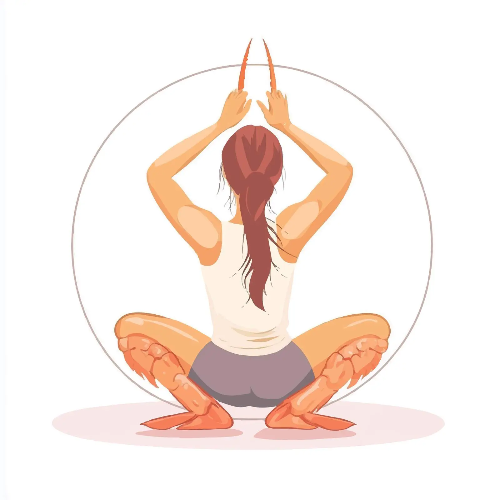 Woman Performing Shrimp Squat Exercise Illustration — free download from Dotvec