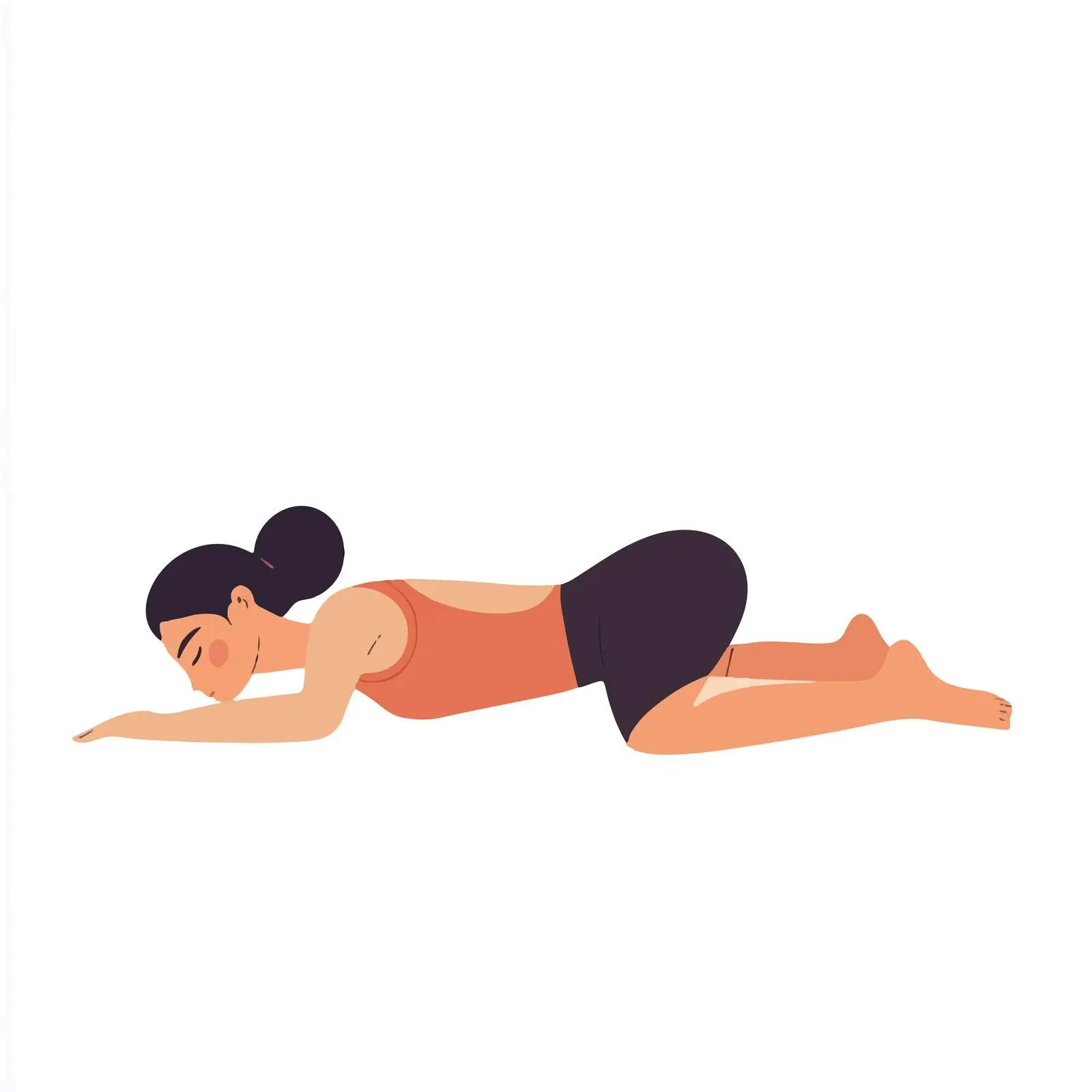 Woman in Side Lying Savasana Pose — free download from Dotvec