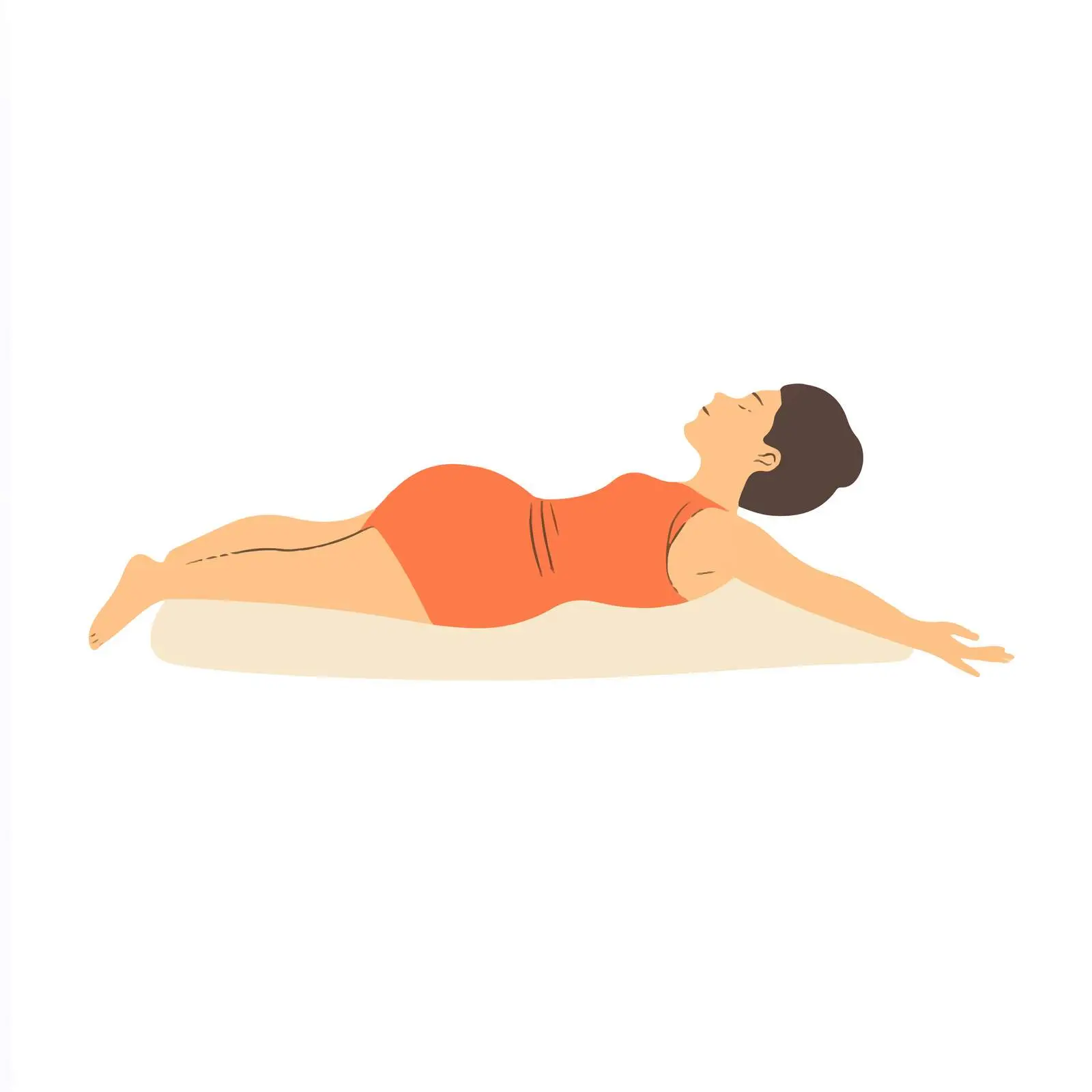 Woman in Side Lying Savasana Pose — free download from Dotvec
