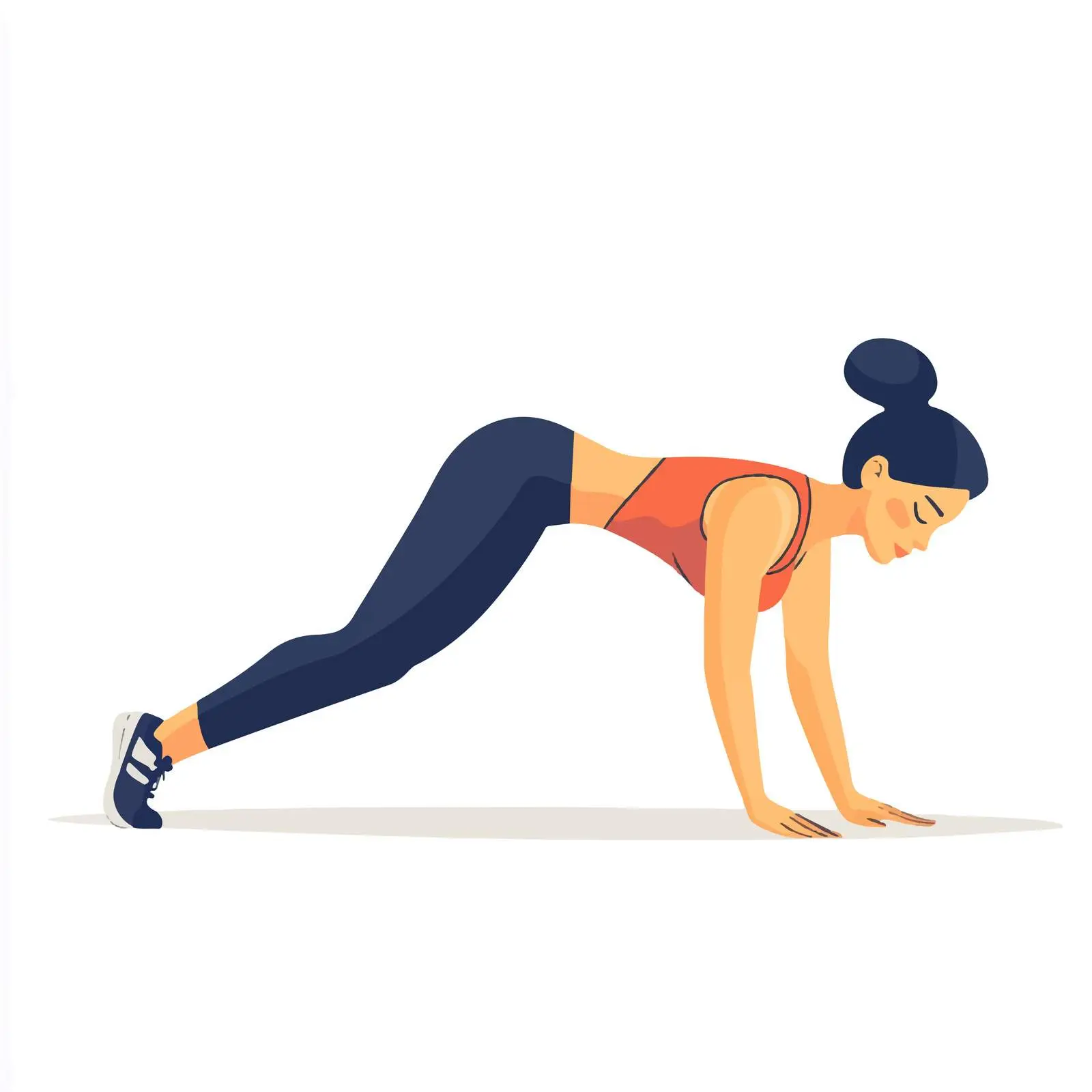 Woman Performing Side Plank Crunches Exercise — free download from Dotvec