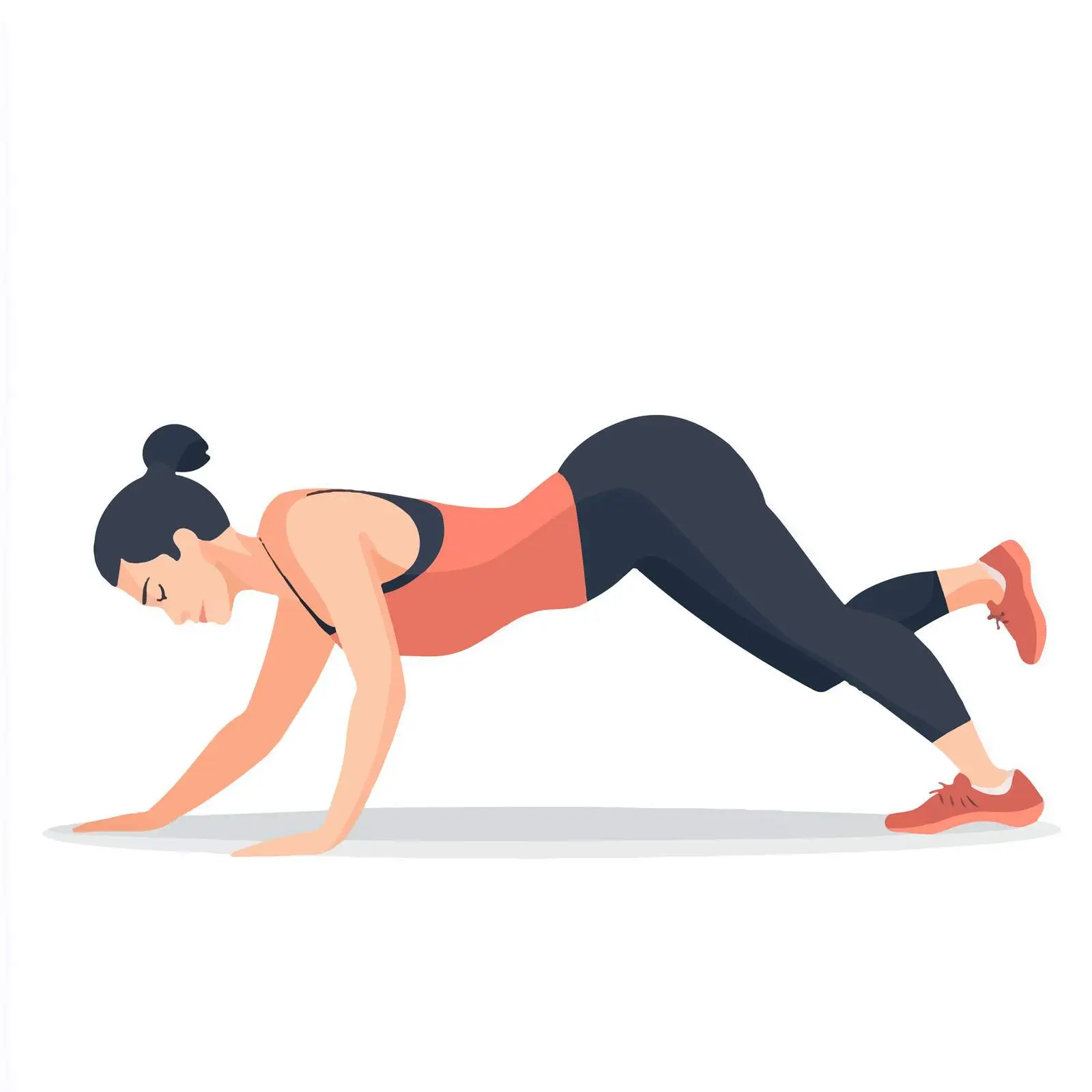 Woman Performing Side Plank Crunch Exercise — free download from Dotvec