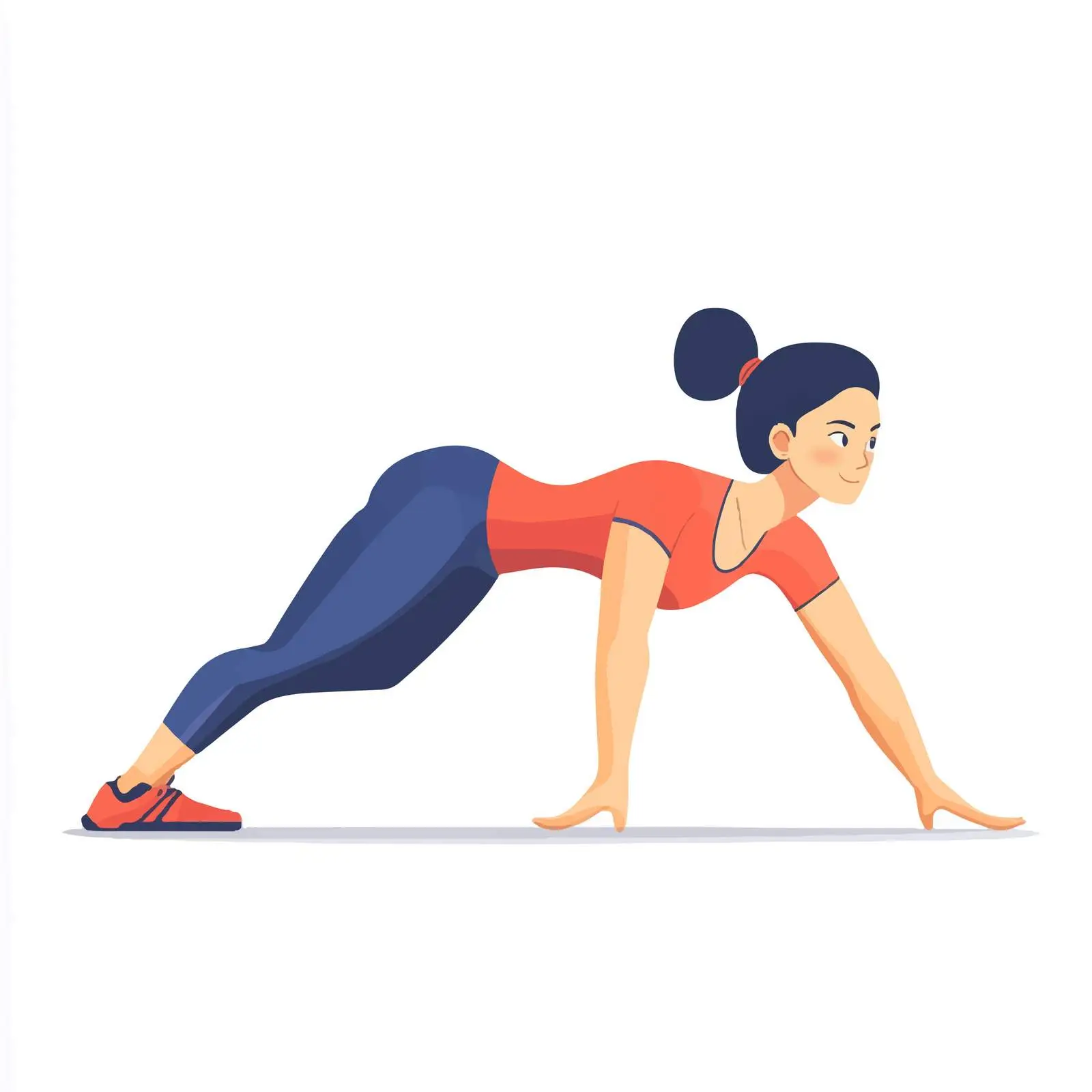 Women Spiderman Plank Exercise Vector Illustration — free download from Dotvec