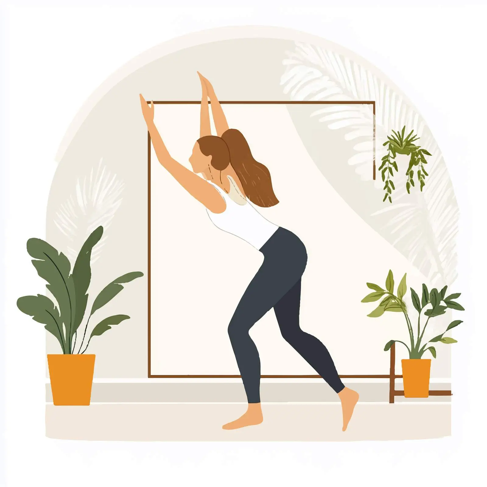 Beautiful Girl Practicing Standing Backbend Pose — free download from Dotvec