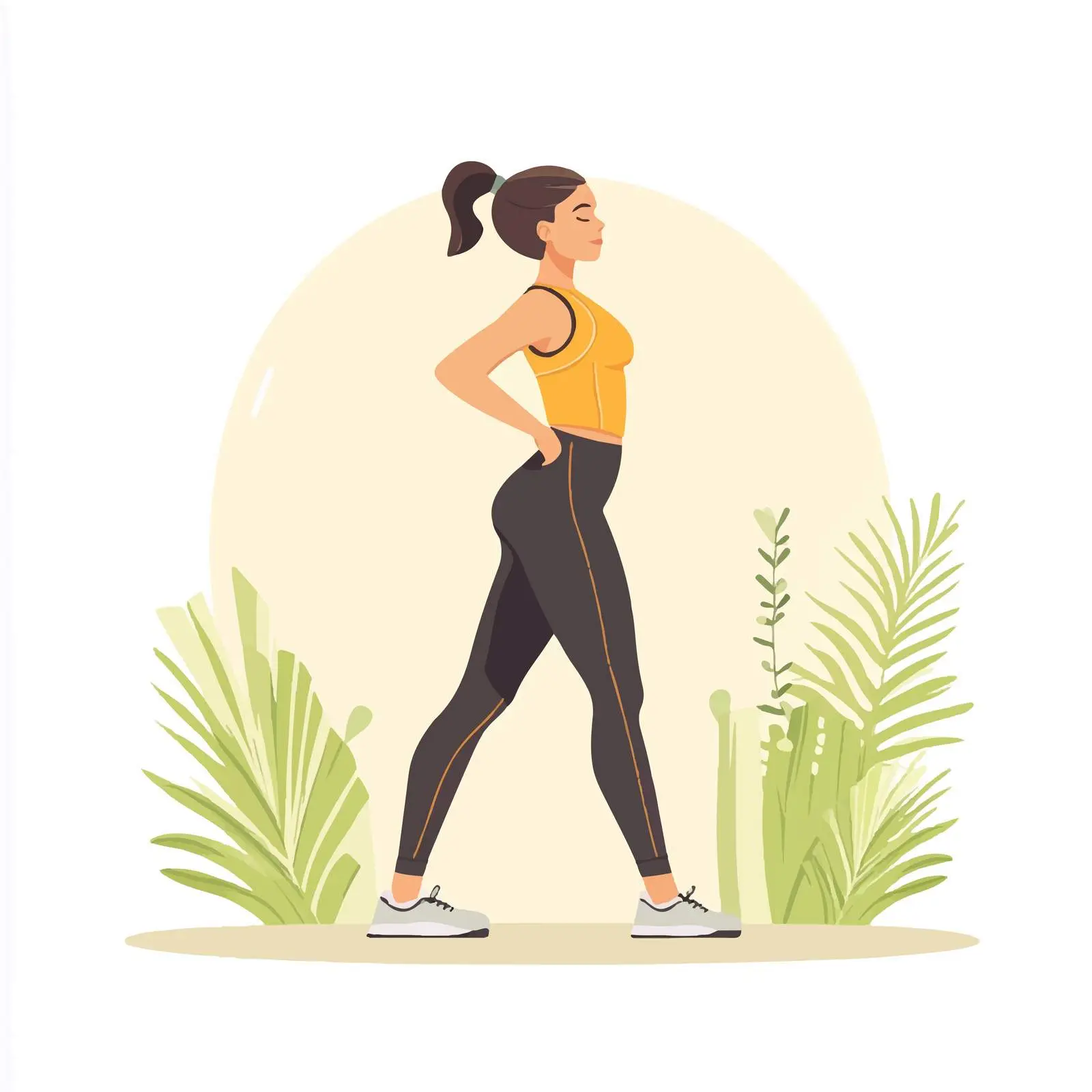 Standing Hamstring Stretch Exercise Vector — free download from Dotvec