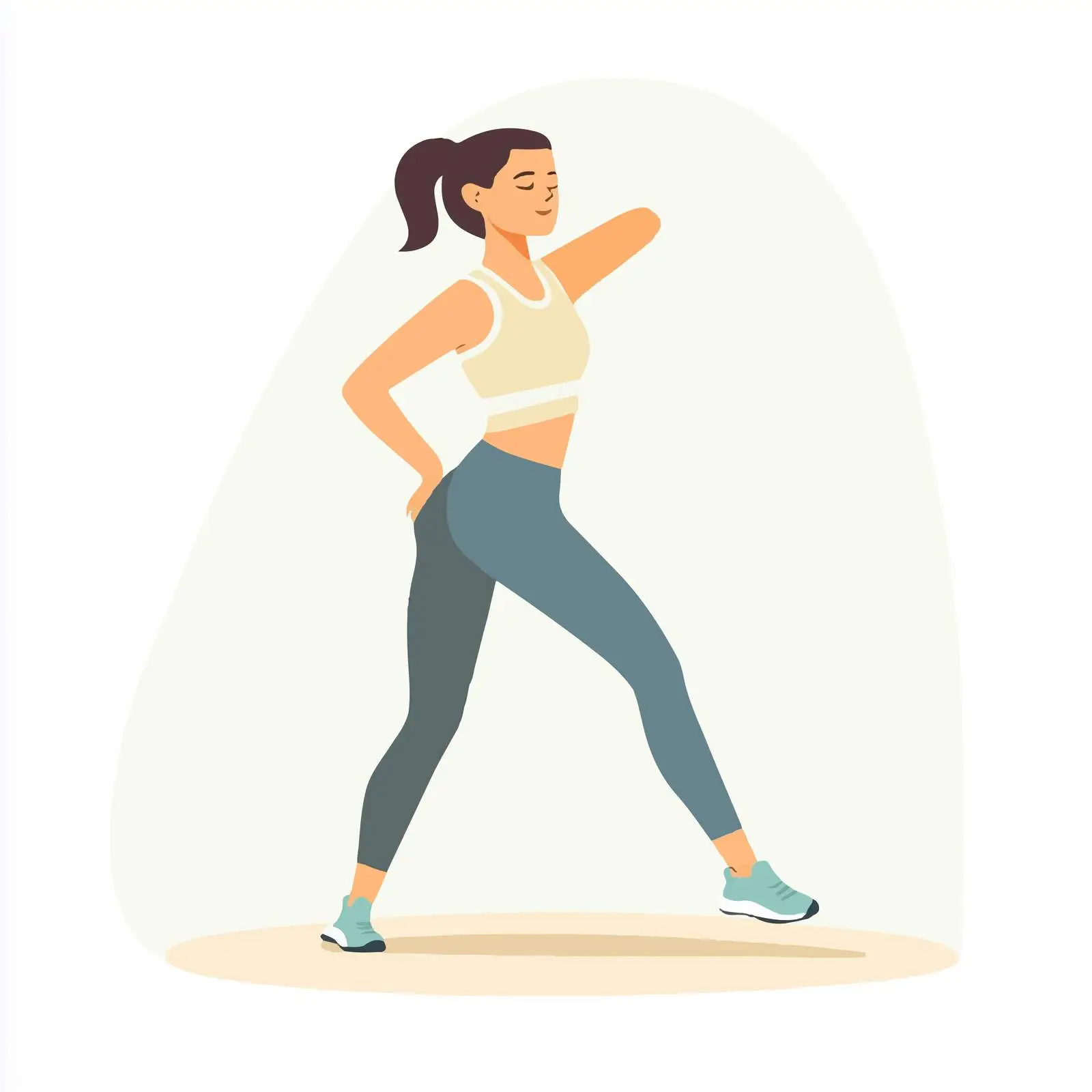 Standing Hamstring Stretch Vector Illustration — free download from Dotvec