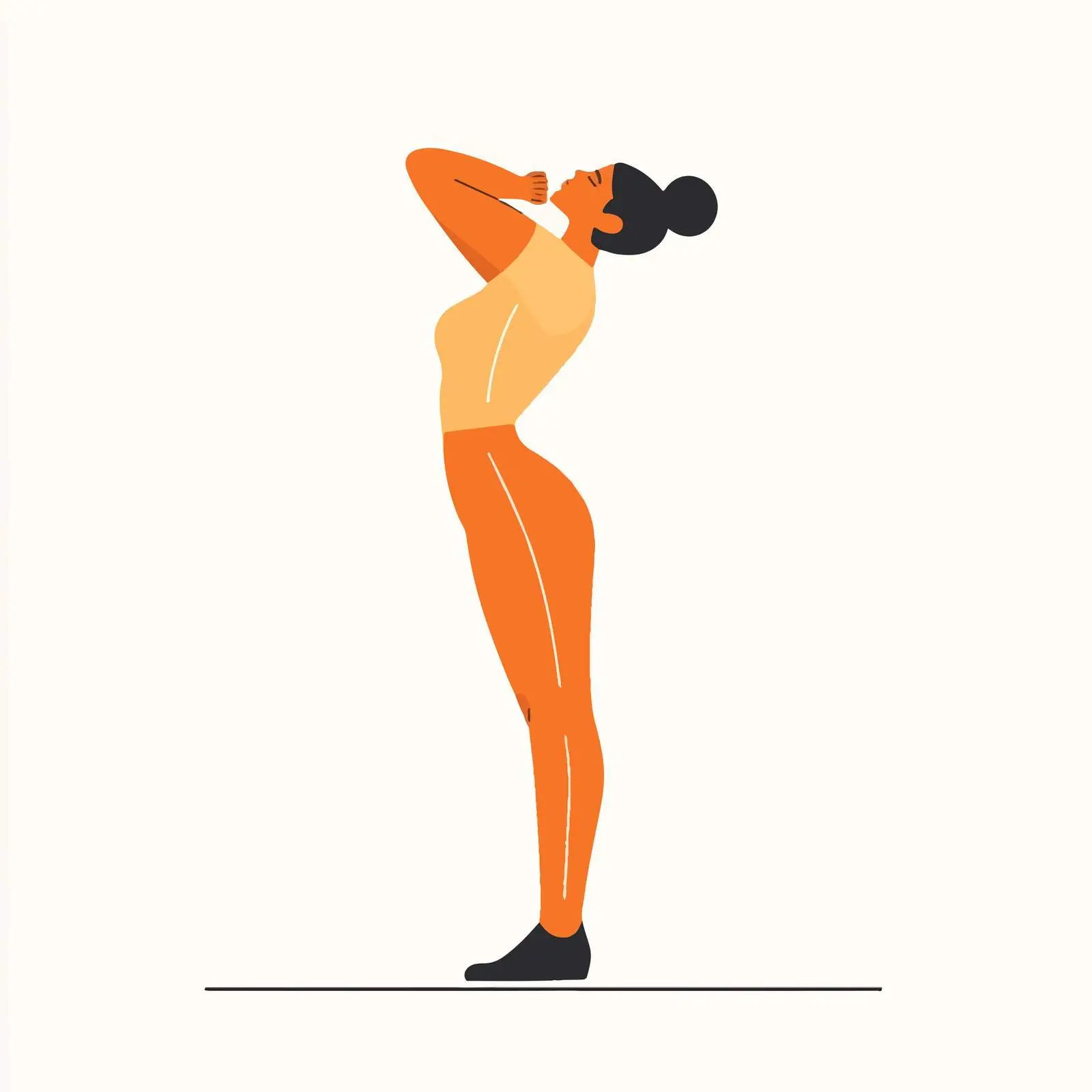 Standing Knee Raises Abdominal Exercise Illustration – free toning image from Dotvec