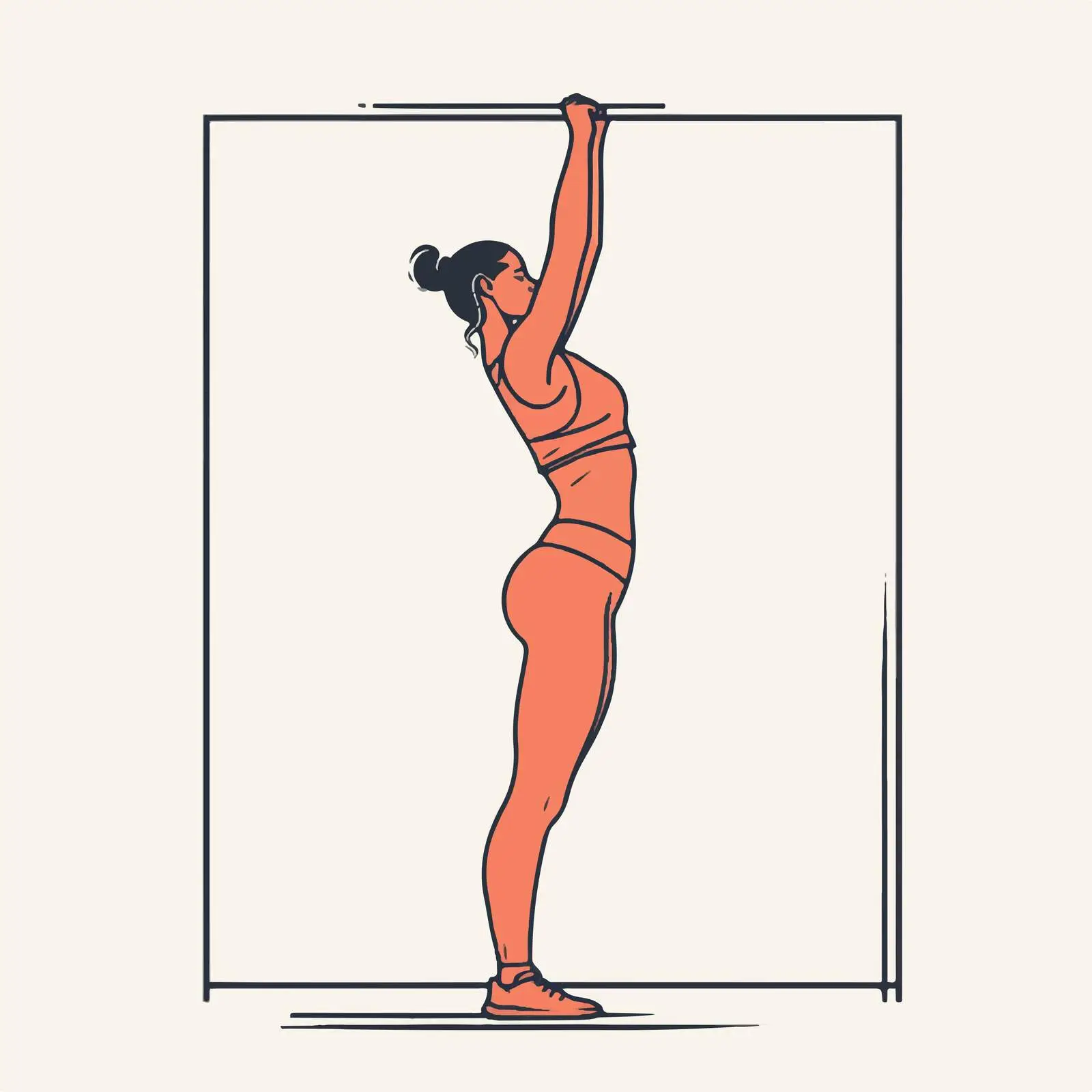 Standing Knee Raises Abdominal Exercise Vector — free download from Dotvec