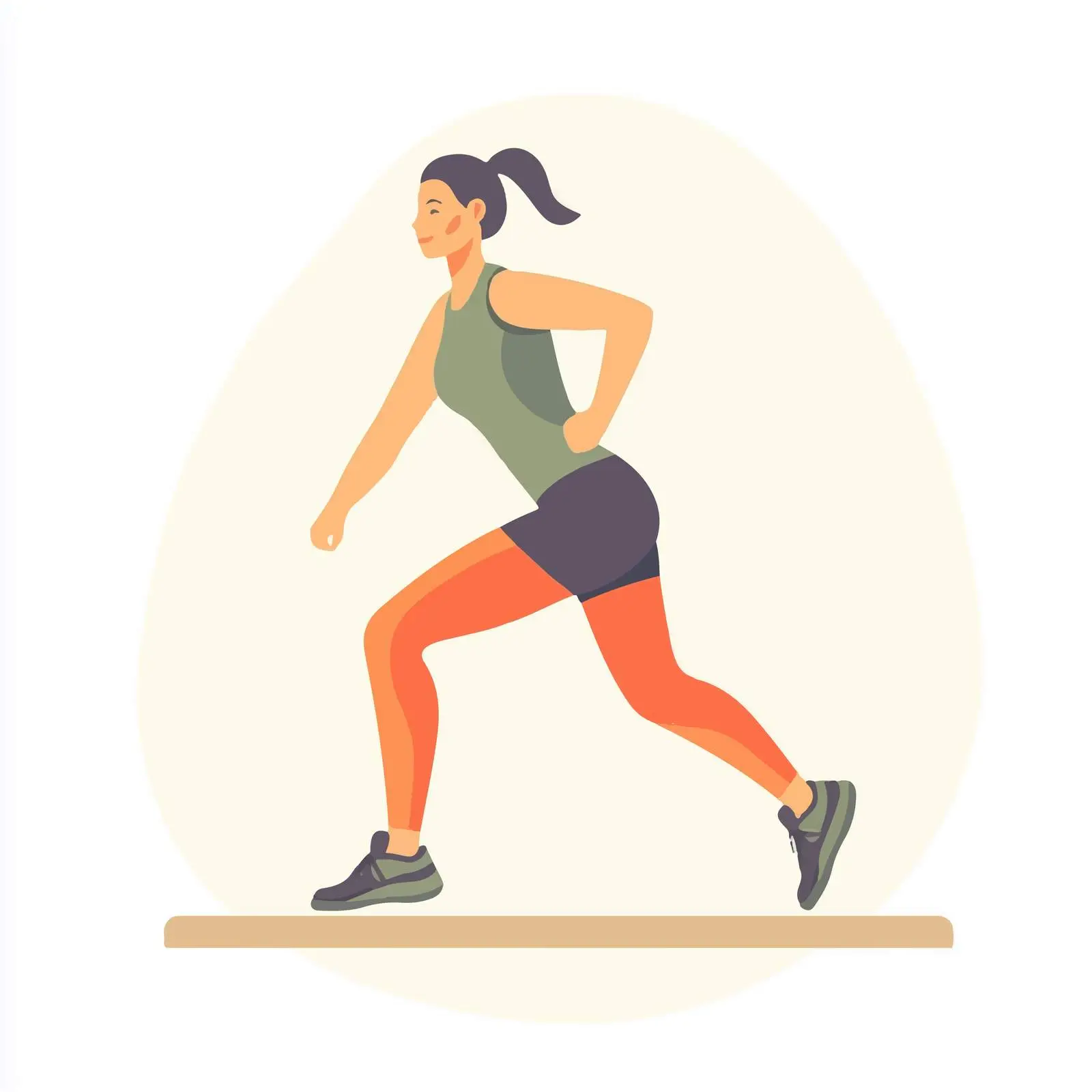 Woman Performing Step Up with Knee Raise Exercise — free download from Dotvec