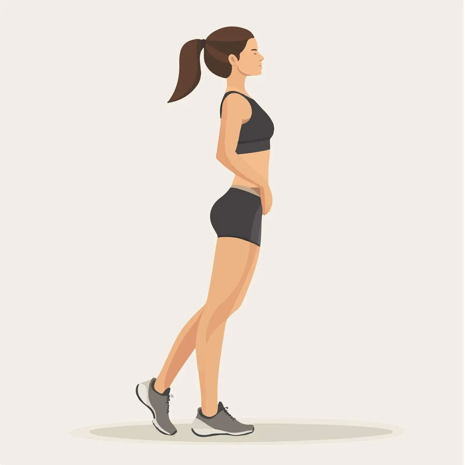 Woman Doing Straight Leg Calf Stretch Exercise — free download from Dotvec