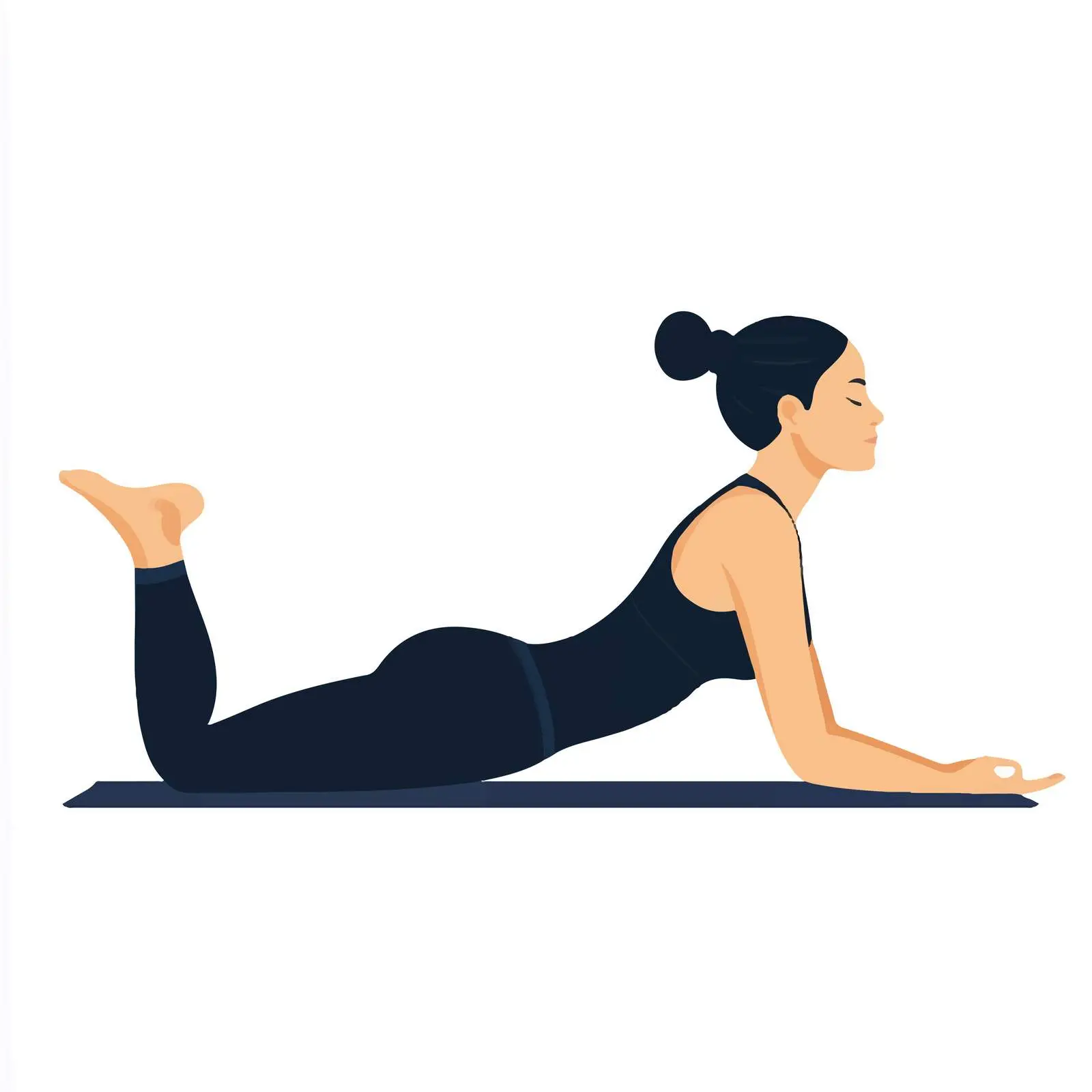Woman Practicing Thread the Needle Yoga Pose — free download from Dotvec