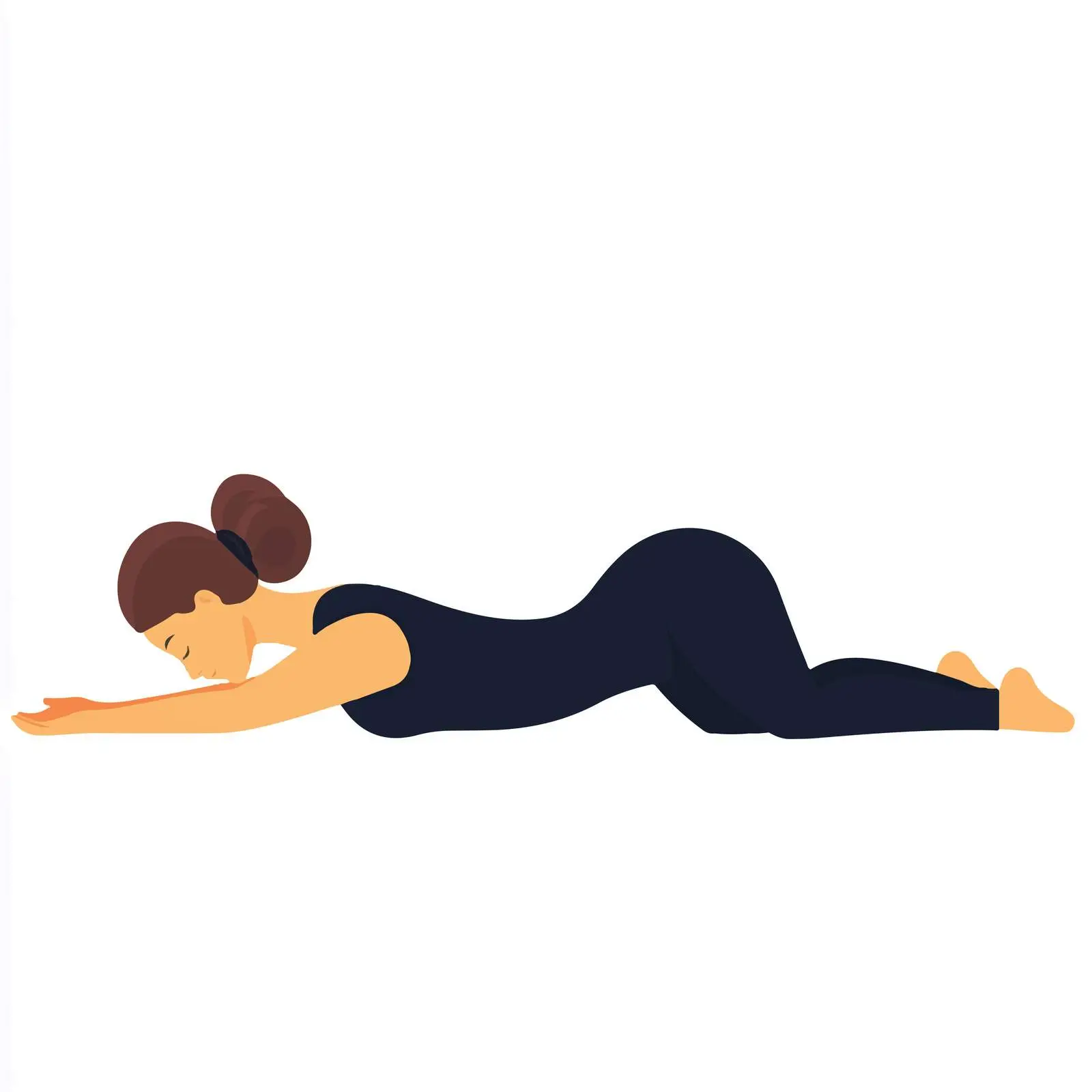 Woman Practicing Thread the Needle Yoga Pose — free download from Dotvec