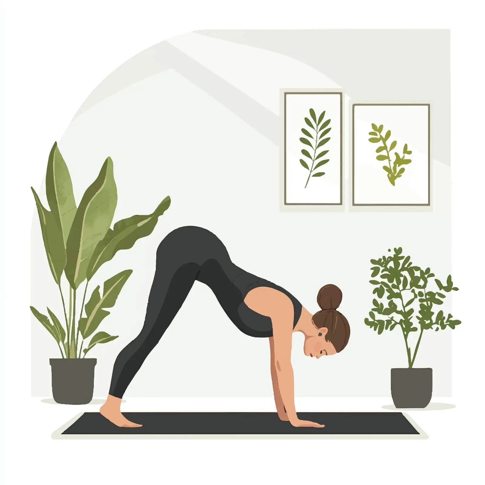 Woman Practicing Cat Cow Yoga Stretch — free download from Dotvec