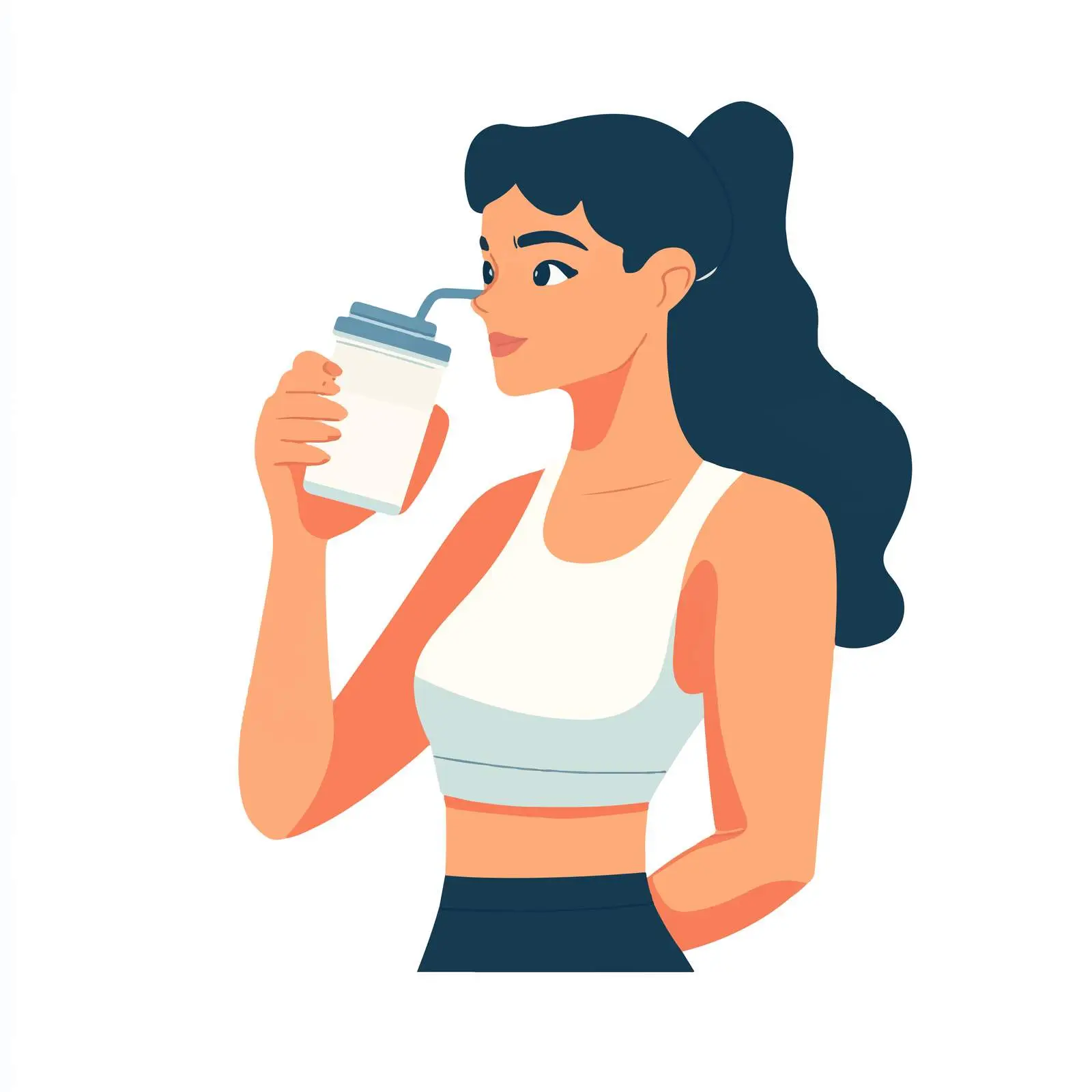 Woman Enjoying Protein Shake Post Workout — free download from Dotvec