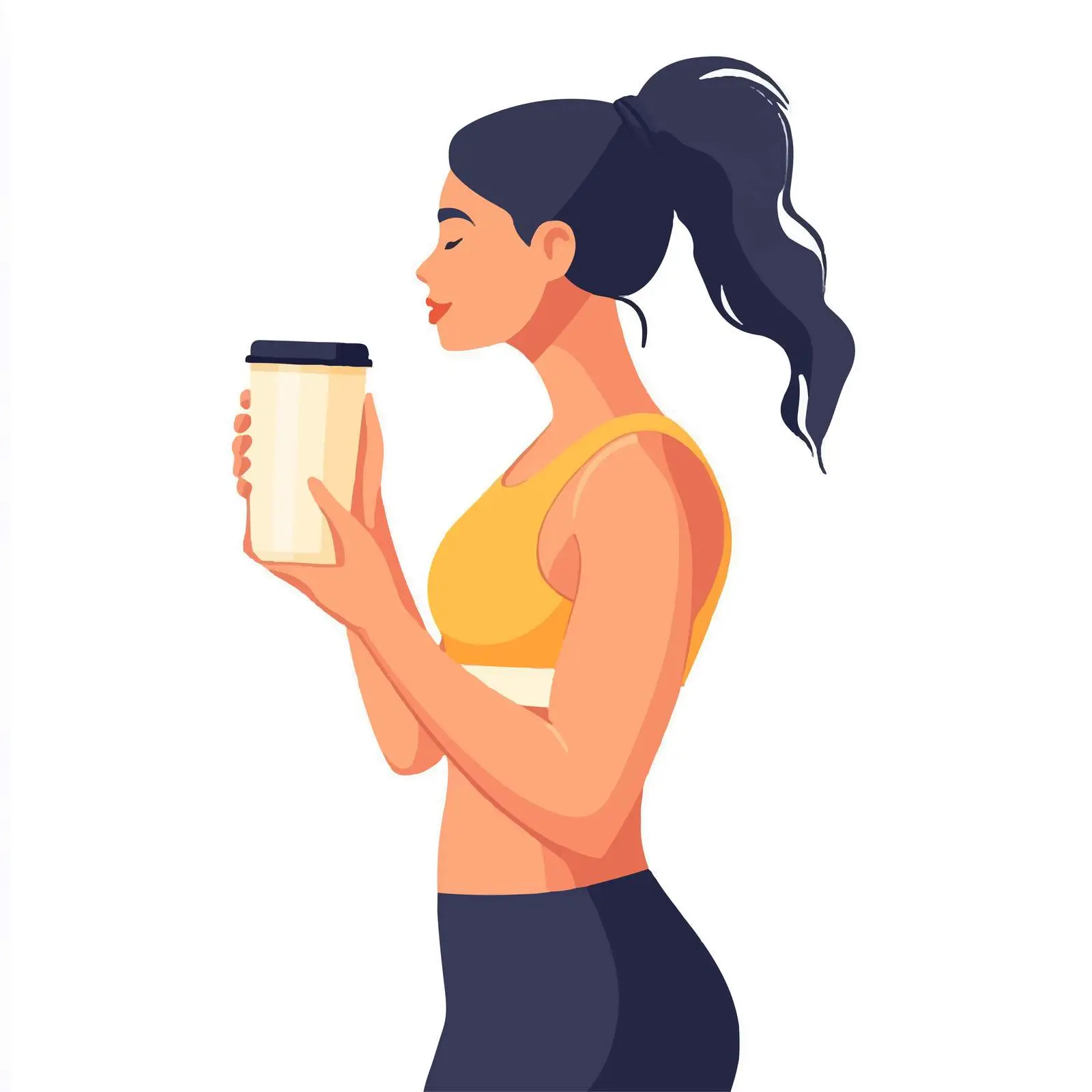 Woman Enjoying Protein Shake Post Workout — free download from Dotvec