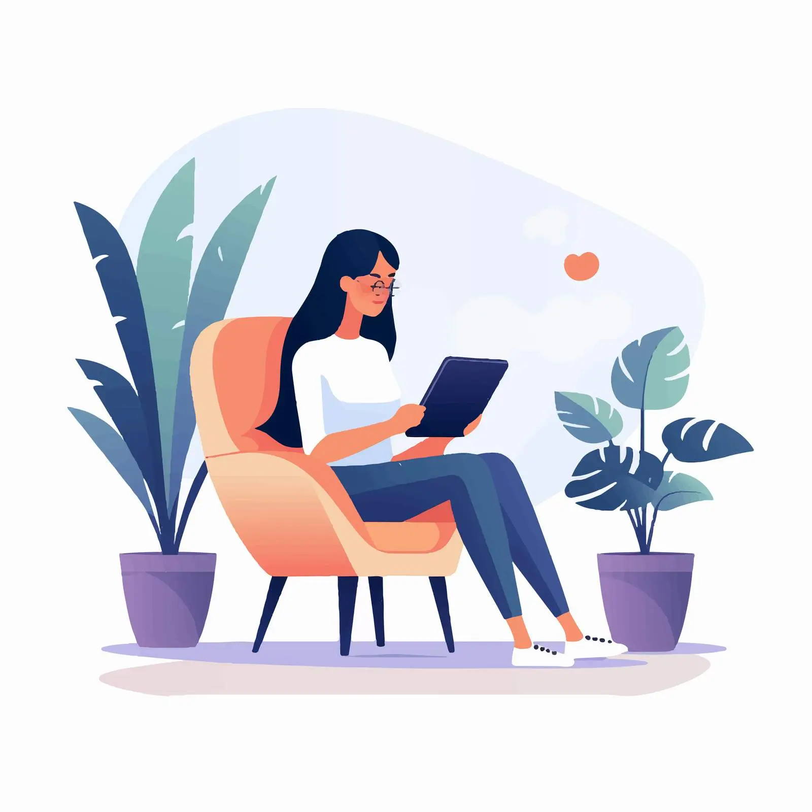 Woman Engaging in Online Communication — free download from Dotvec