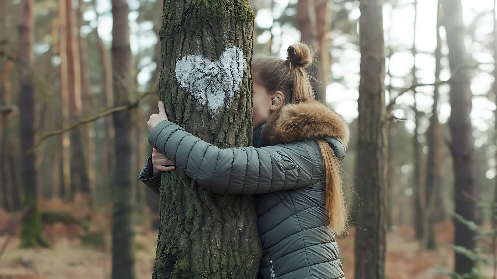 Embracing Nature: Heart-shaped Connection — free download from Dotvec