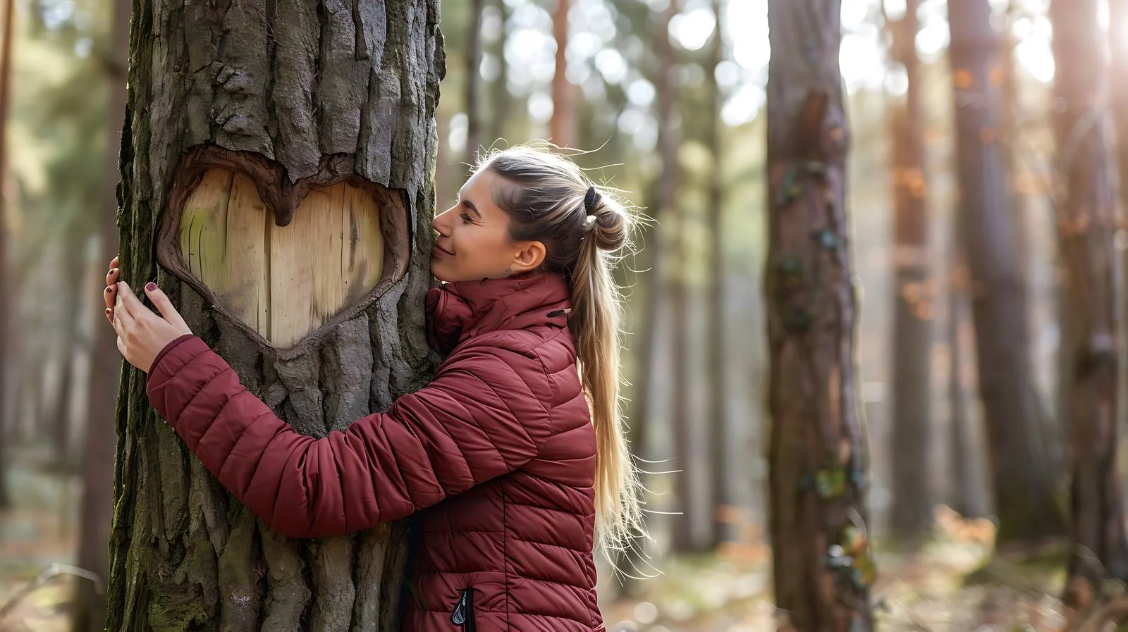 Serene moment with nature in a heart — free download from Dotvec