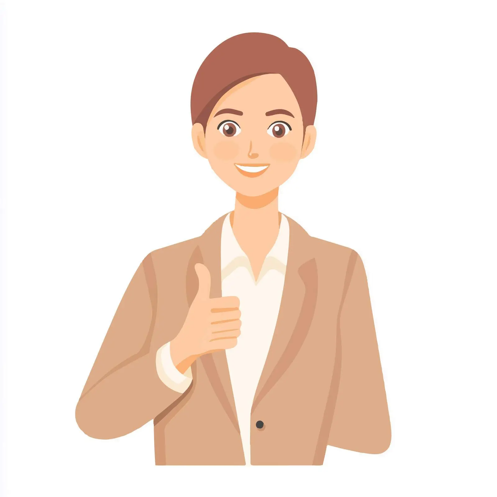 Confident Woman Executive Giving Thumbs Up — free download from Dotvec