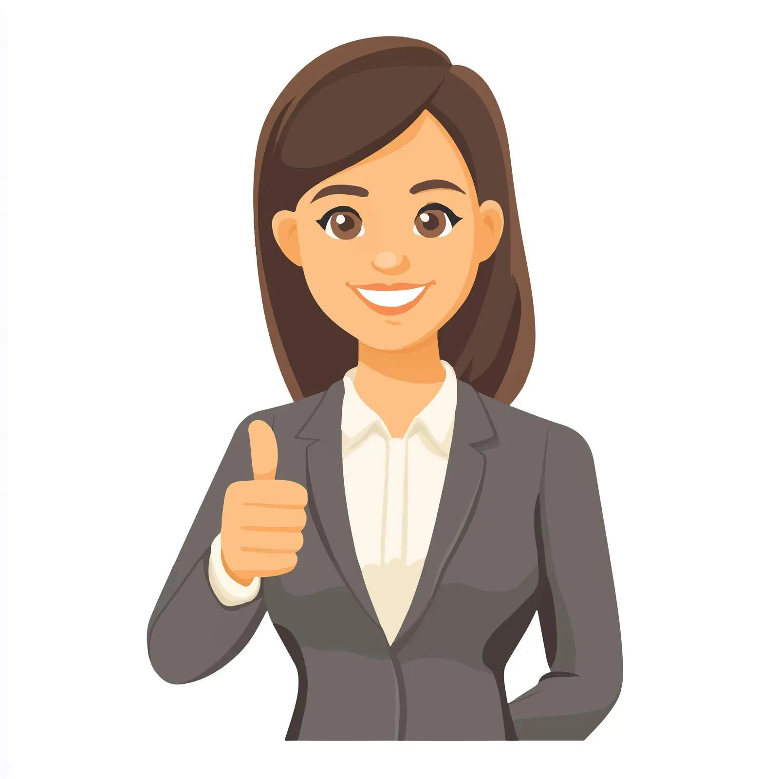Professional Woman Executive Thumbs Up Vector — free download from Dotvec