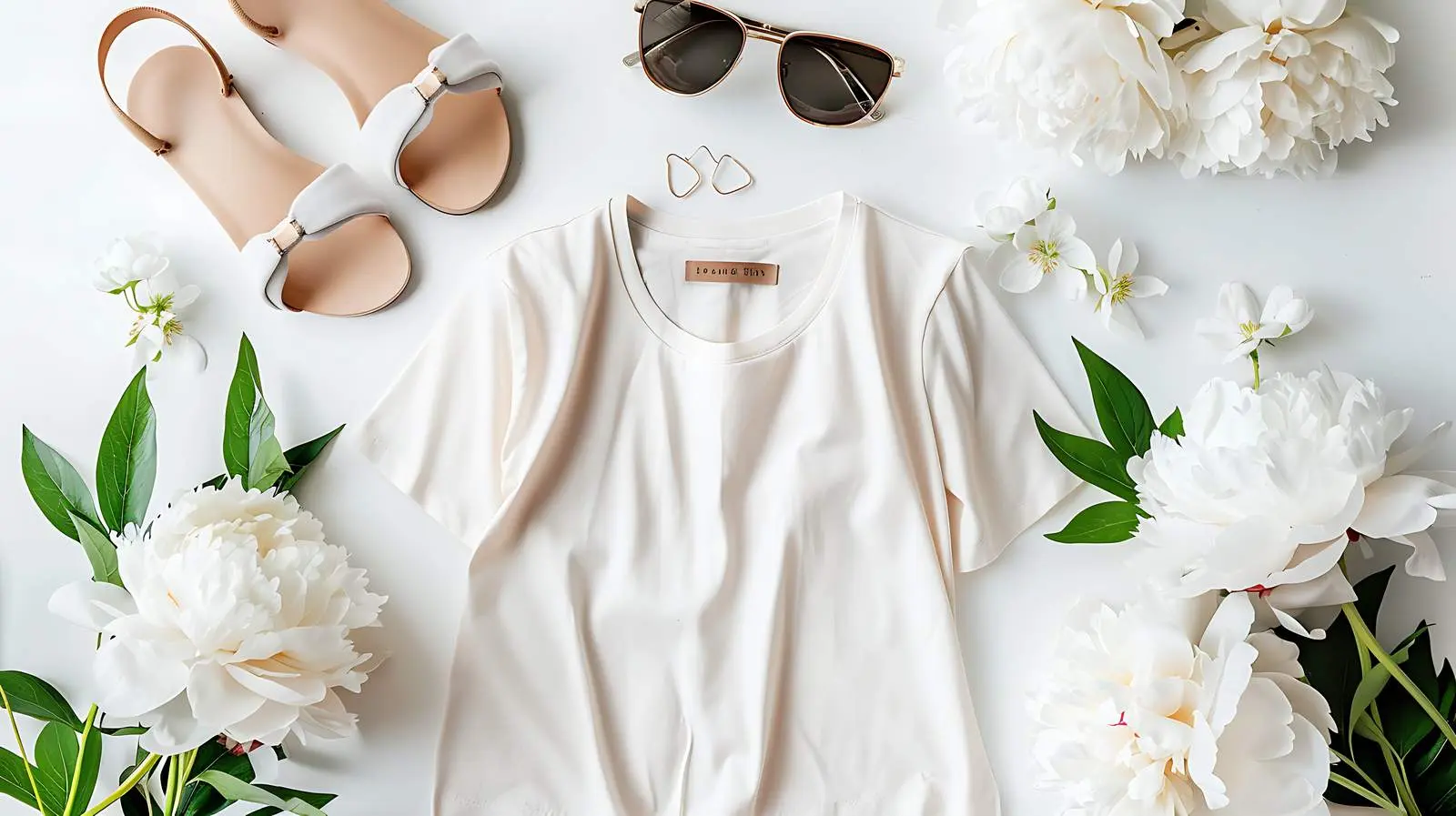 Stylish Woman Fashion with Peony and Slippers — free download from Dotvec