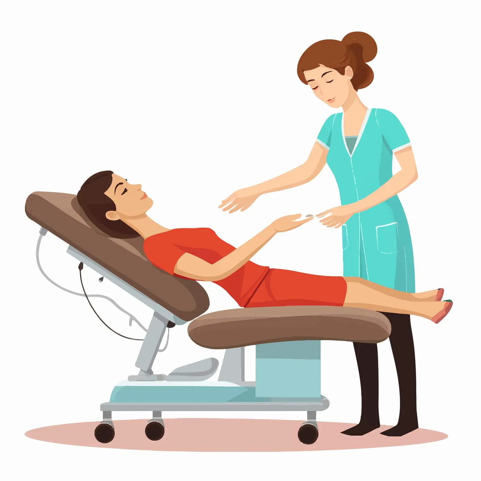 Woman Receiving Relaxing Back Massage Illustration — free download from Dotvec