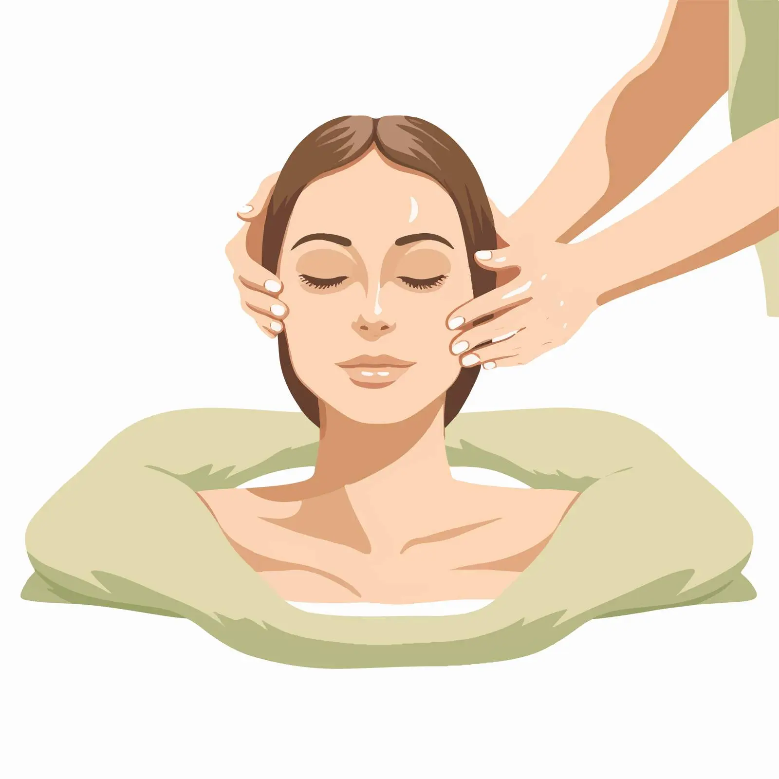 Woman Enjoying Facial Massage at Spa – free sage image from Dotvec