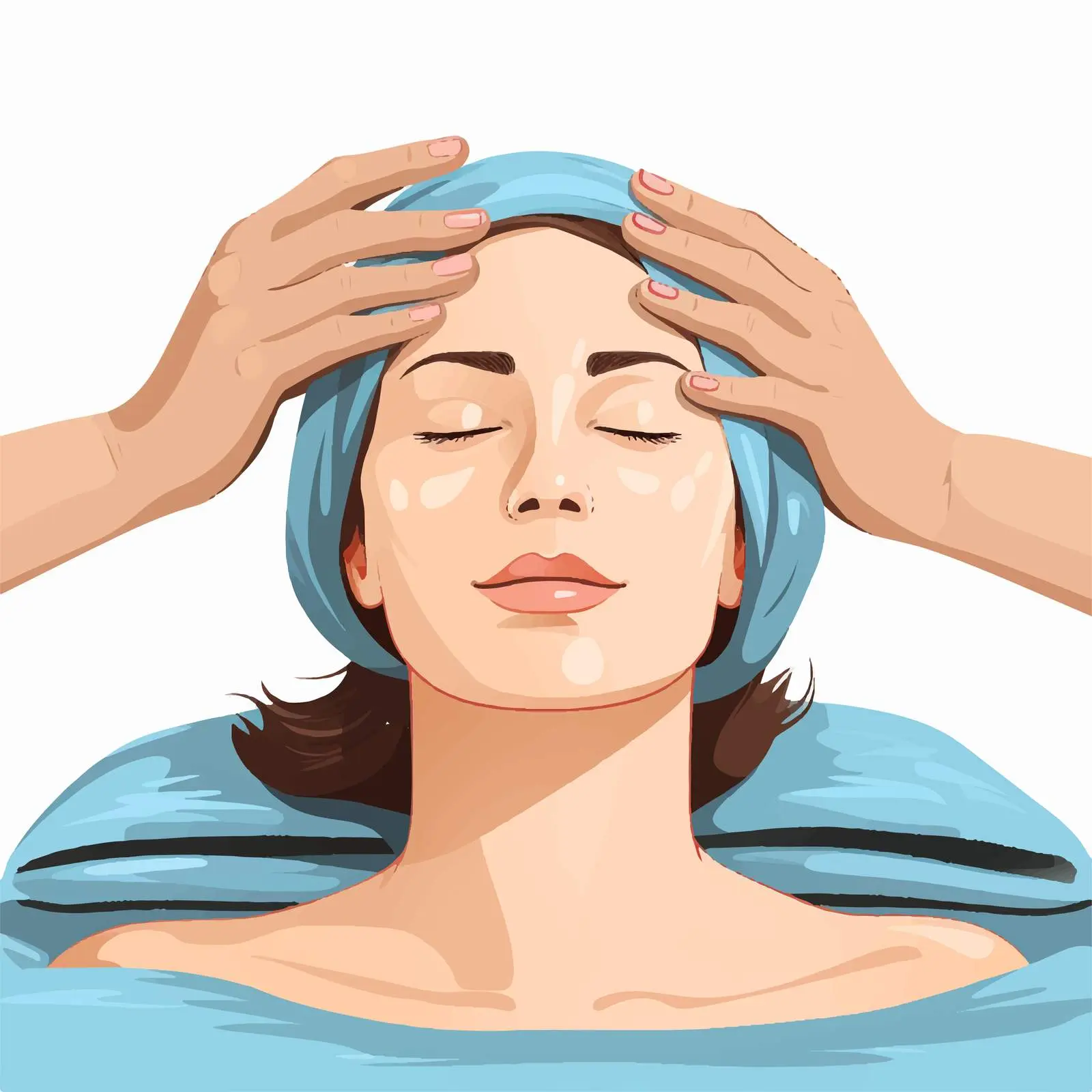 Woman Enjoying Facial Massage at Spa — free download from Dotvec