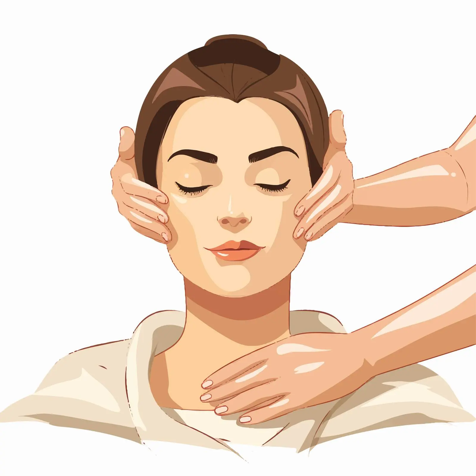 Woman Enjoying Facial Massage at Spa — free download from Dotvec