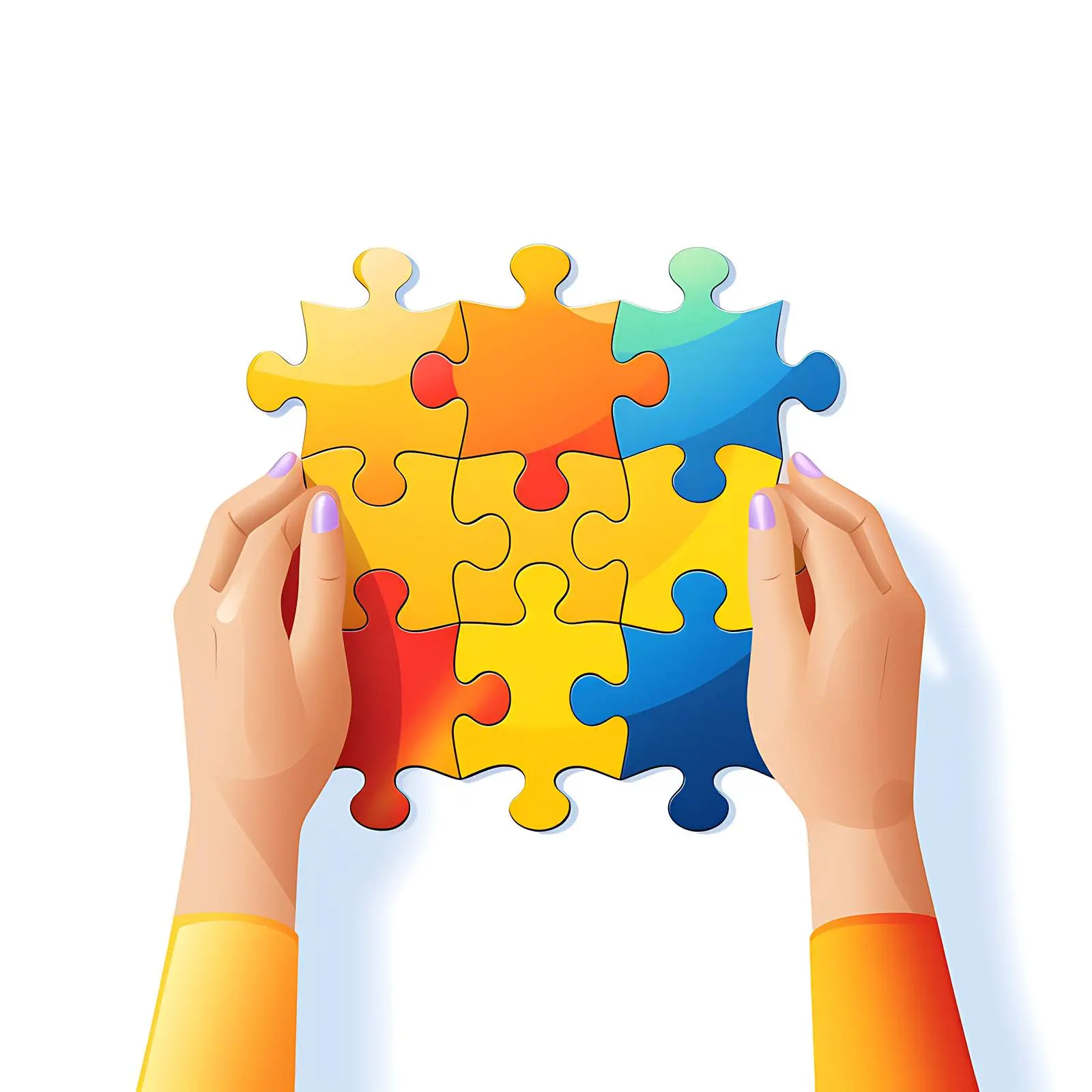 Woman Holding Puzzle Game Piece — free download from Dotvec