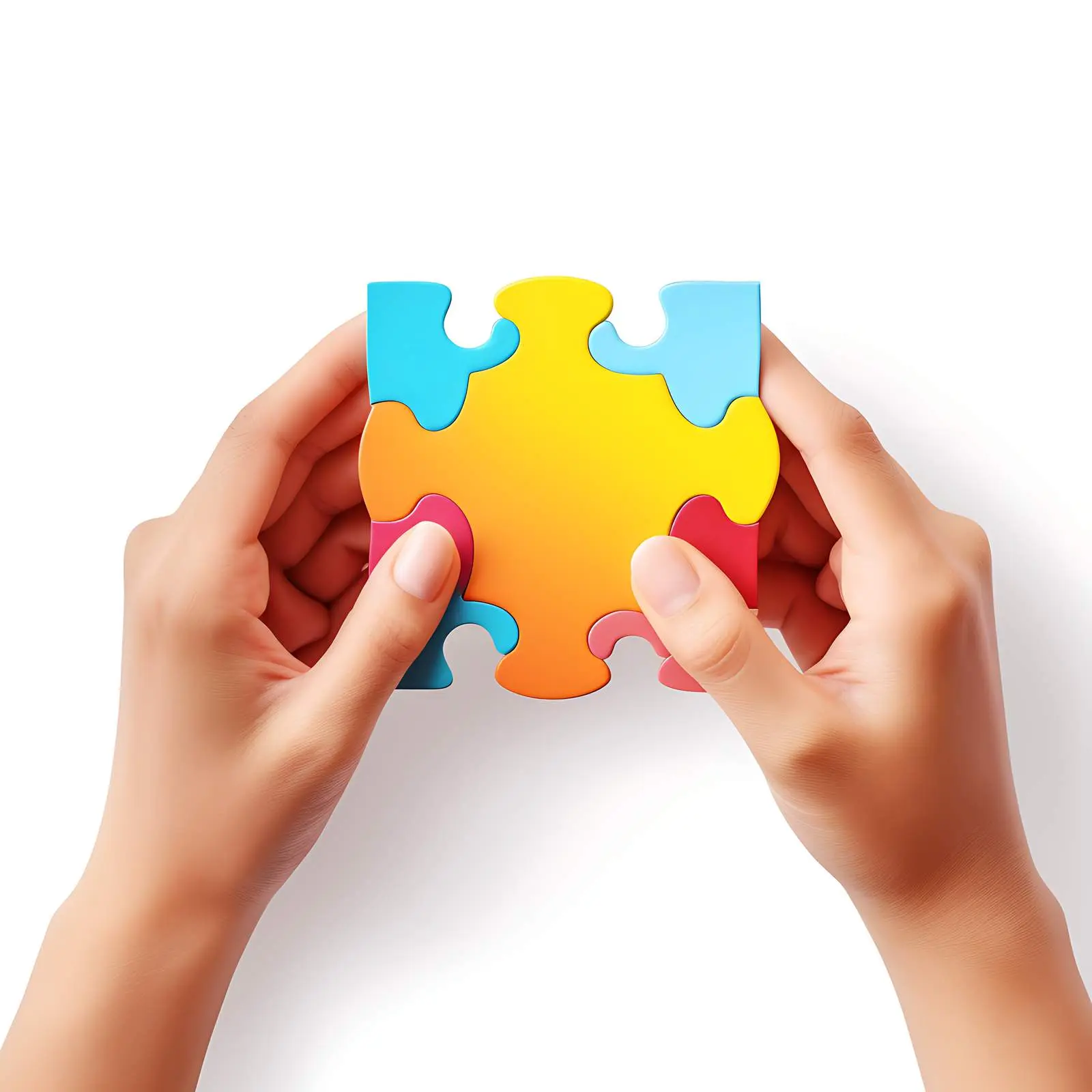 Woman Holding Puzzle Game Piece in Hands — free download from Dotvec