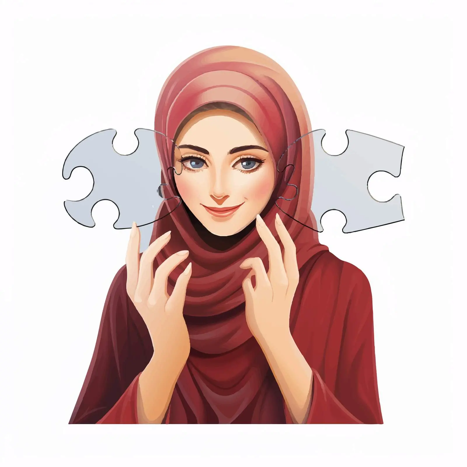 Hands Holding Puzzle Game Piece Concept — free download from Dotvec