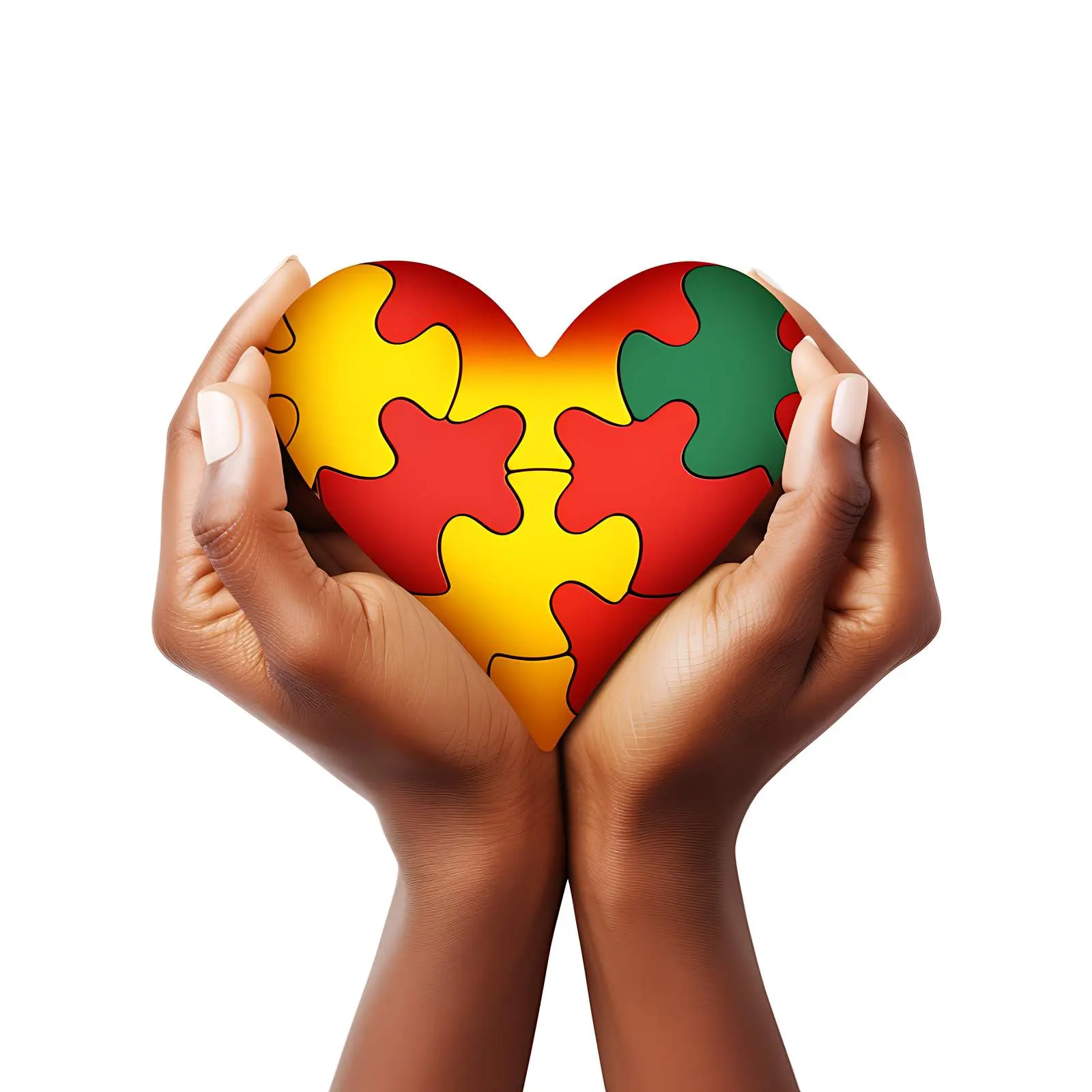 Hands Holding Heart Puzzle Pieces — free download from Dotvec