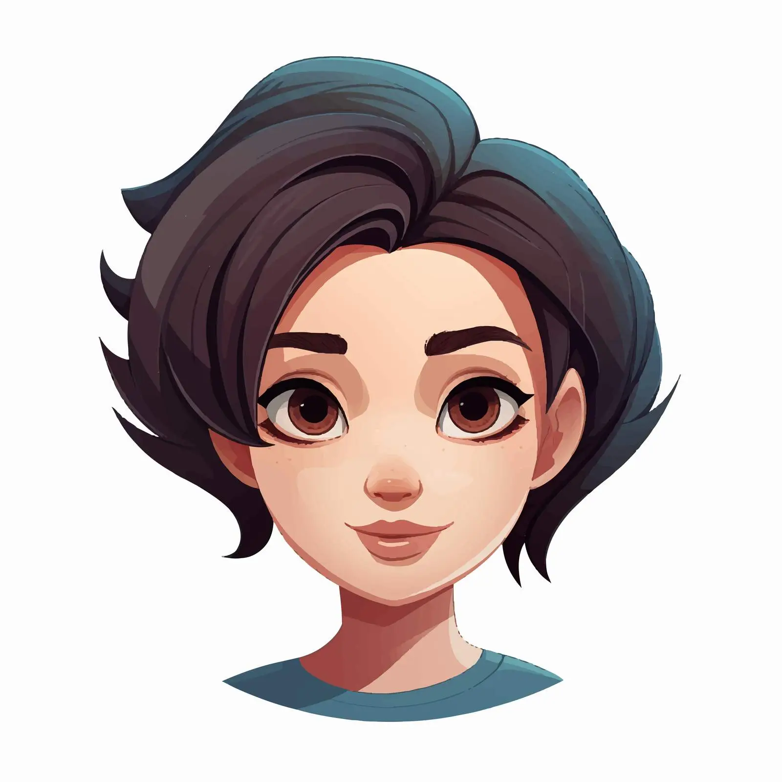 Cartoon Woman Head Isolated Vector Illustration — free download from Dotvec