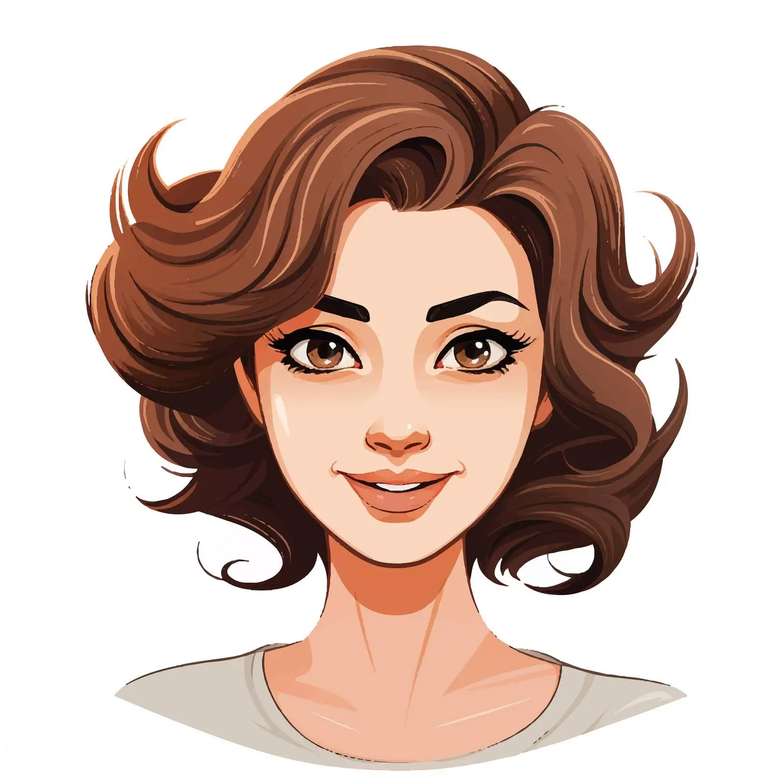 Cartoon Woman Head Isolated Vector Illustration — free download from Dotvec