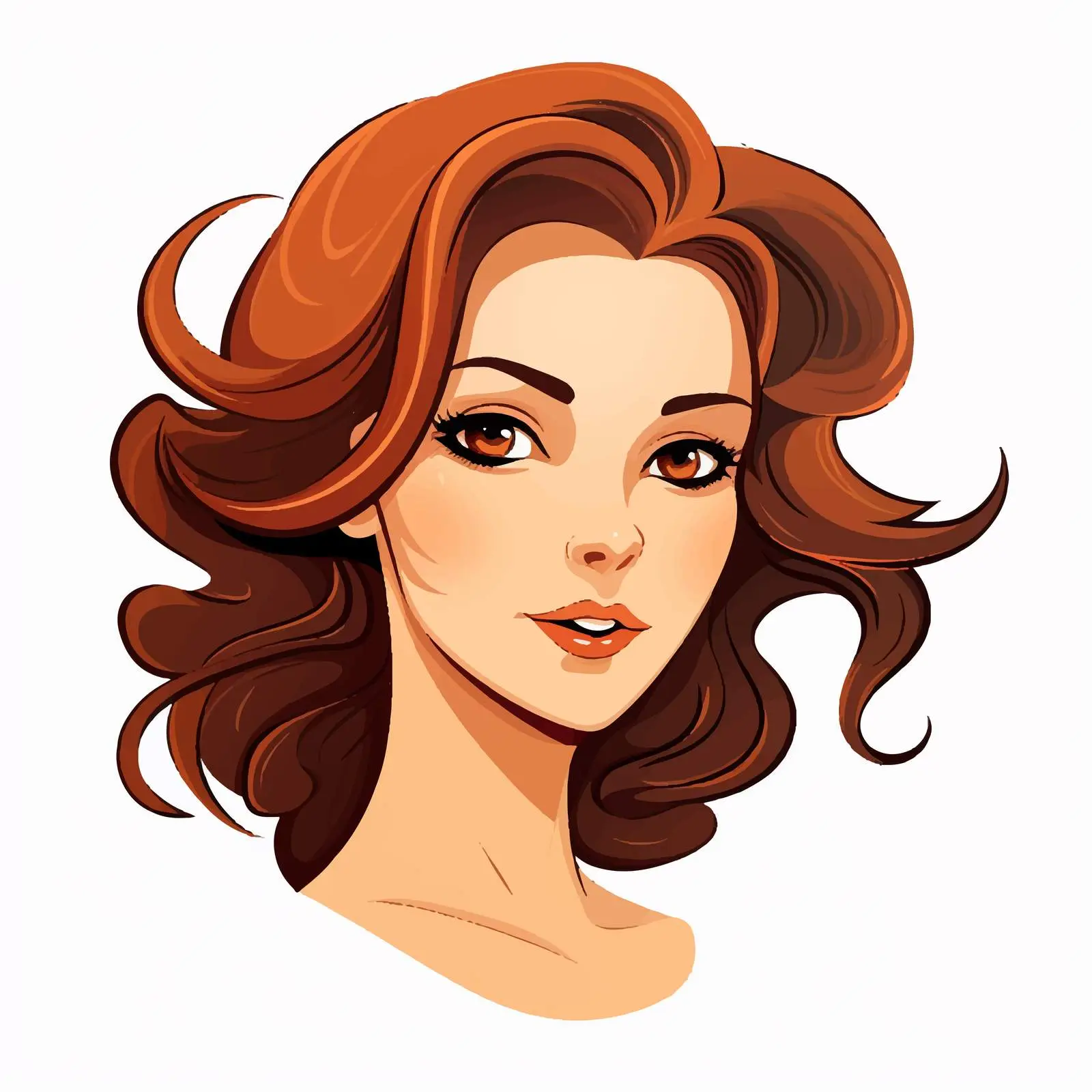 Isolated Cartoon Woman Head Vector Illustration — free download from Dotvec