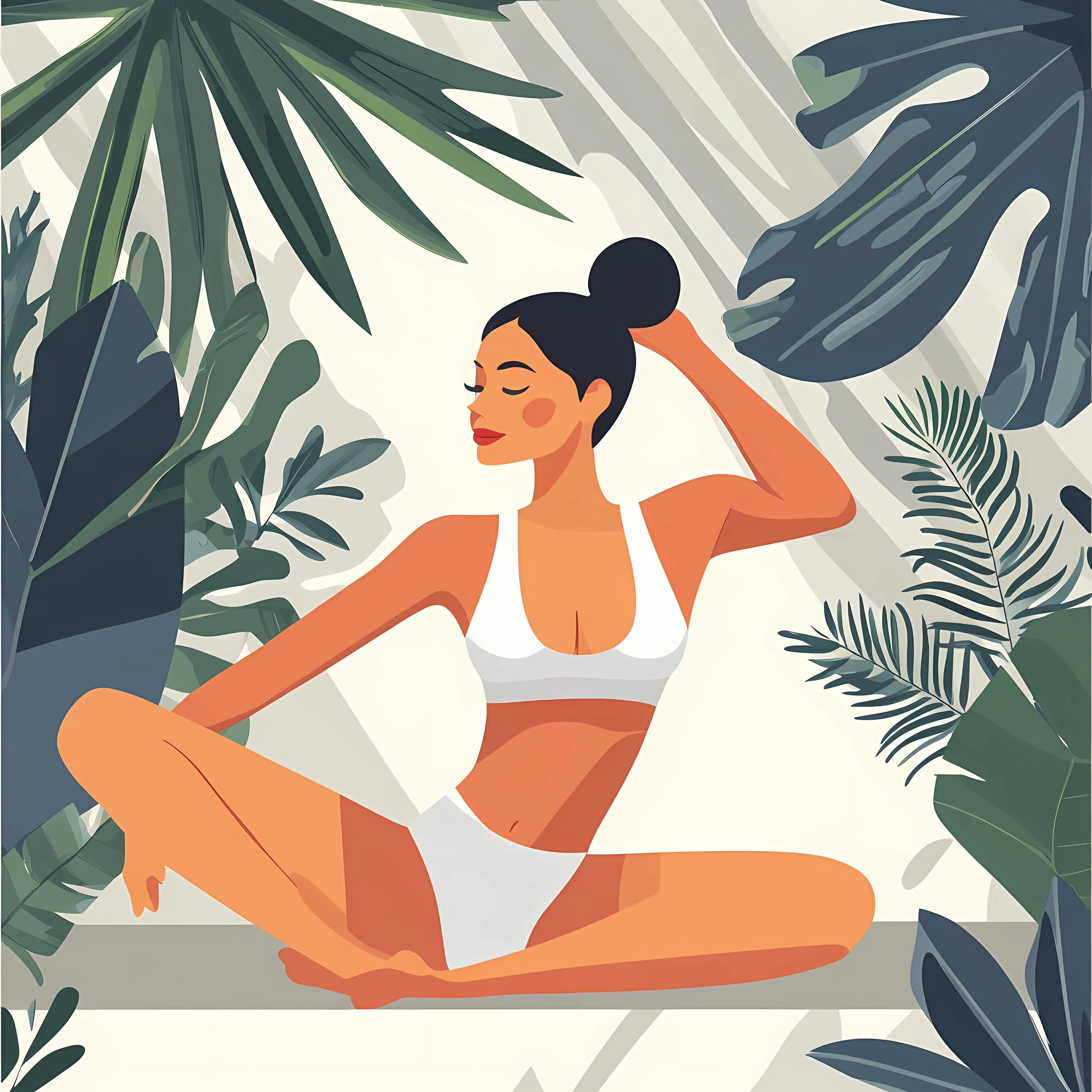 Healthy Lifestyle Woman Vector Illustration — free download from Dotvec