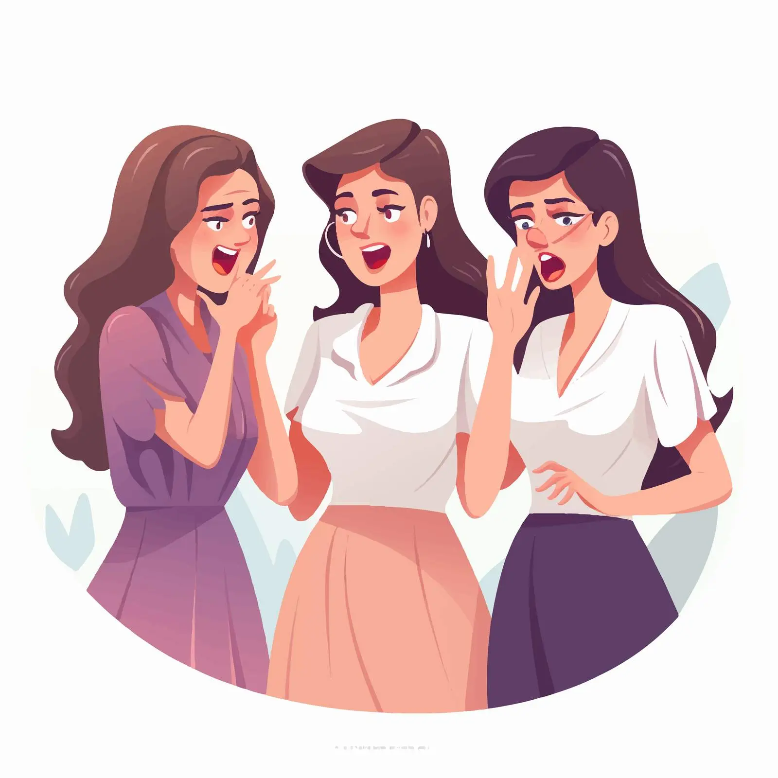 Woman Overhears Colleagues Gossiping at Work — free download from Dotvec