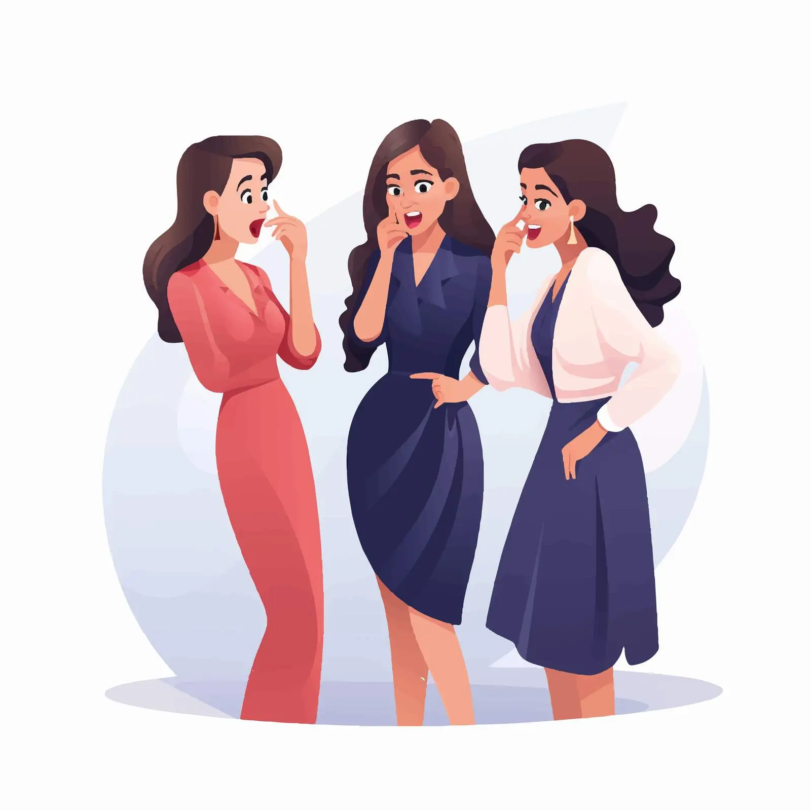 Woman Overhears Gossipy Colleagues at Work — free download from Dotvec