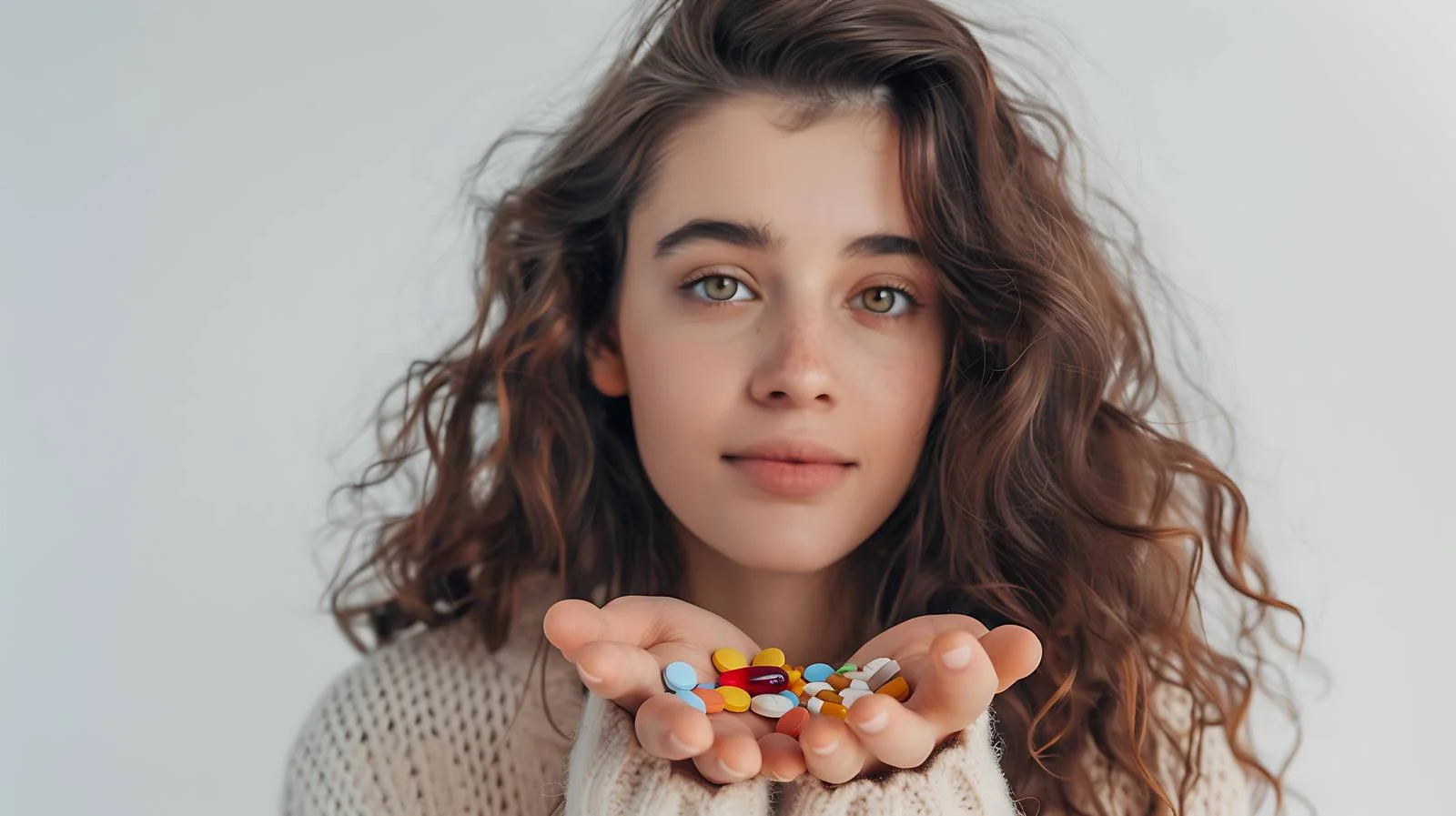 Female Displaying Narcotics on White Background – free narcotics image from Dotvec